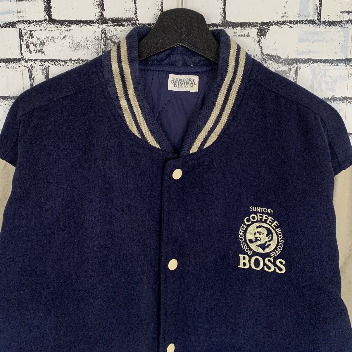 Vintage Vintage Suntory Coffee Boss Varsity Jacket Size US L / EU 52-54 / 3 - 4 Thumbnail