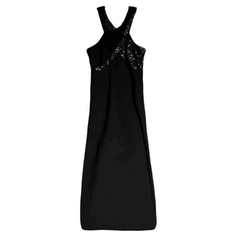 aidan mattox black sequin dress Aidan Mattox Gown