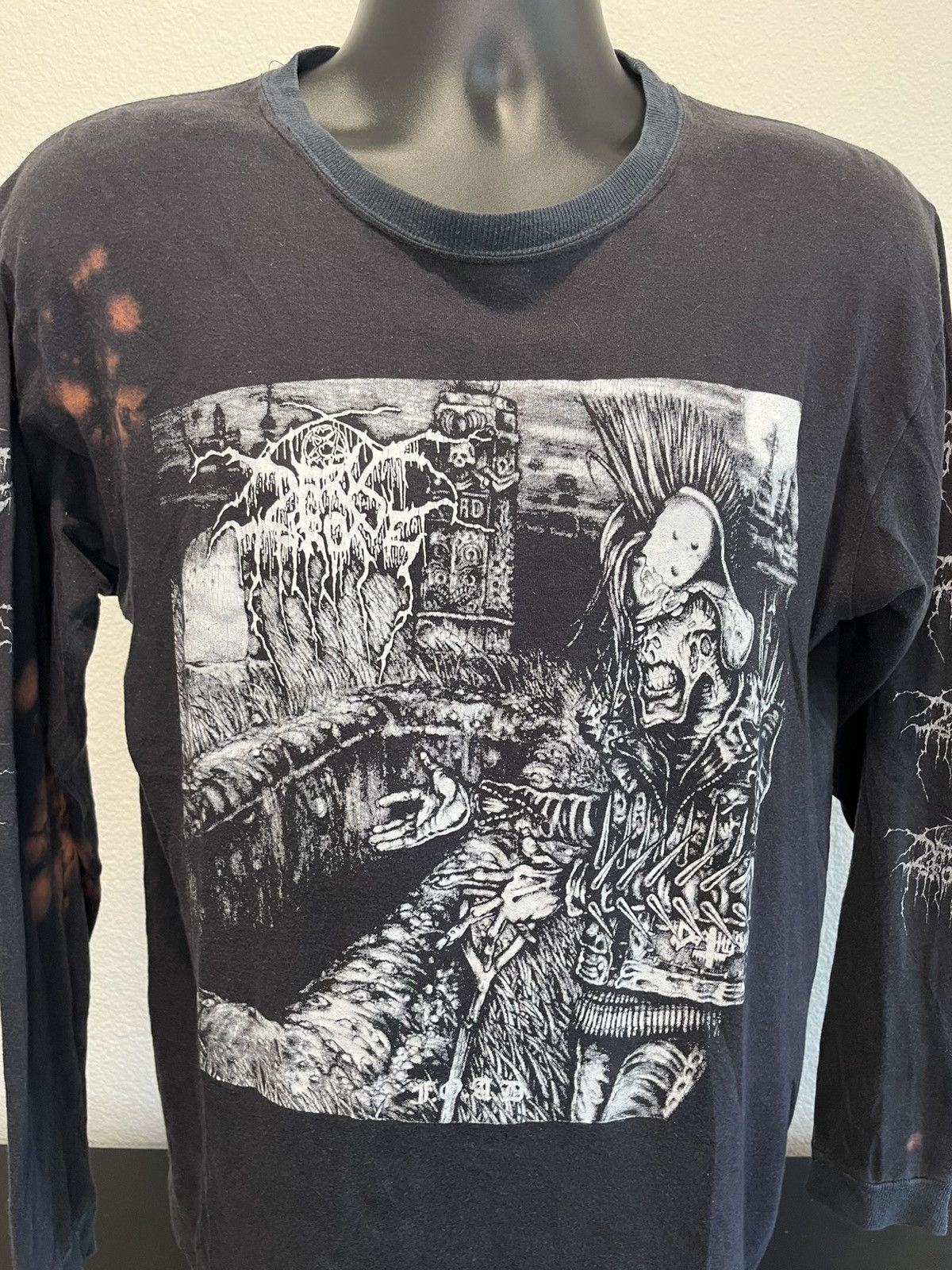 Vintage Dark throne shirt vintage 90s death metal band long sleeve Size US XL / EU 56 / 4 - 3 Thumbnail
