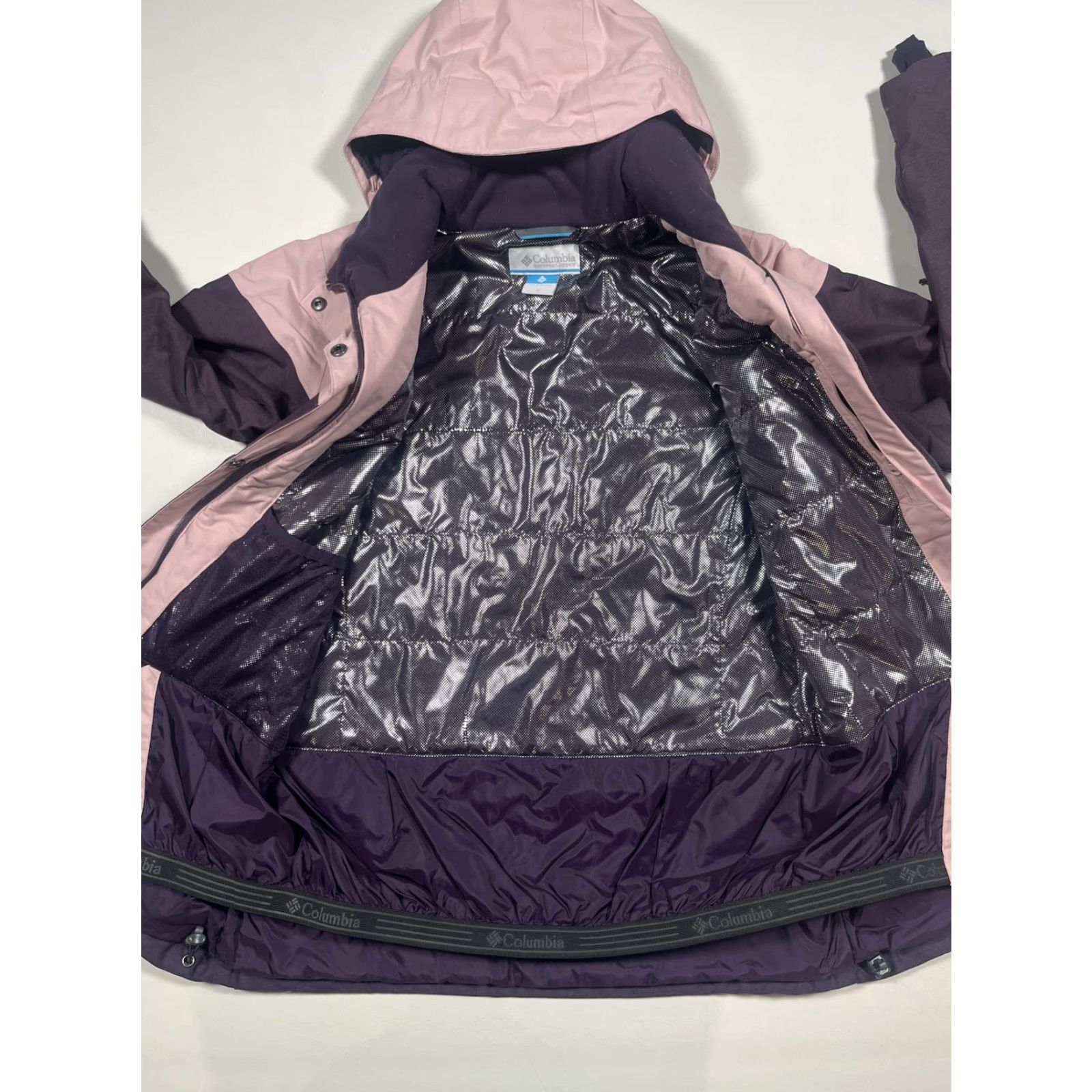 Pinko Columbia Jacket Womens Small Purple Pink Omni-Tech Omni-Heat Hooded Parka Ski Shirt Size S / US 4 / IT 40 - 7 Thumbnail