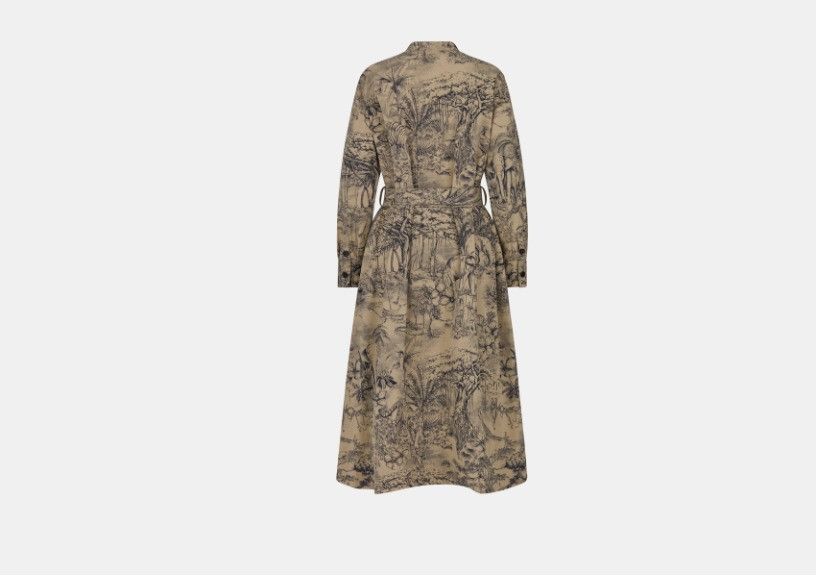 Dior o1w1db10824 Belted Shirt Dress in Beige Black | Grailed