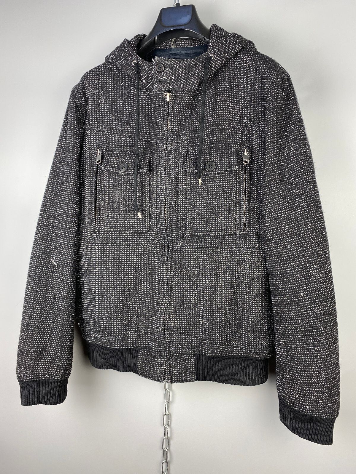 Dior Dior Kris Ban Assche 08AW Knit Hooded Bomber Jacket Size US L / EU 52-54 / 3 - 2 Thumbnail