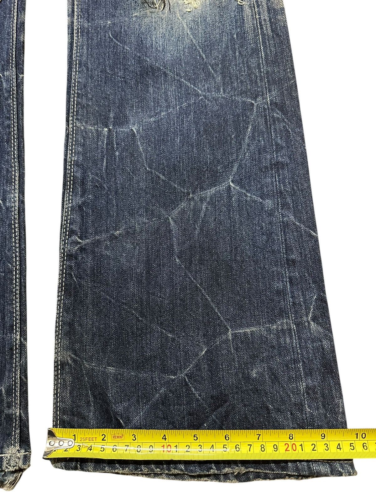 Japanese Brand Vintage Japan Vanquish Faded Wash Thunder Distress Flare Size US 34 / EU 50 - 16 Thumbnail