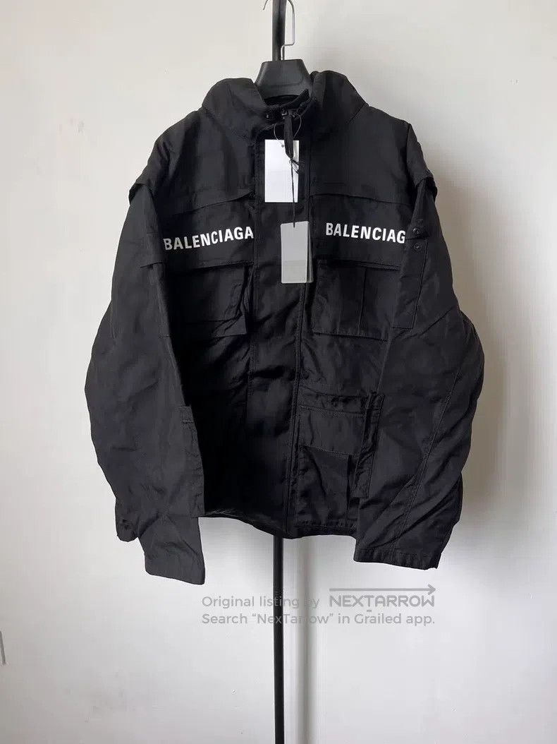 Balenciaga Balenciaga Solid Color Letter Pocket Long Sleeve Size US M / EU 48-50 / 2 - 1 Thumbnail
