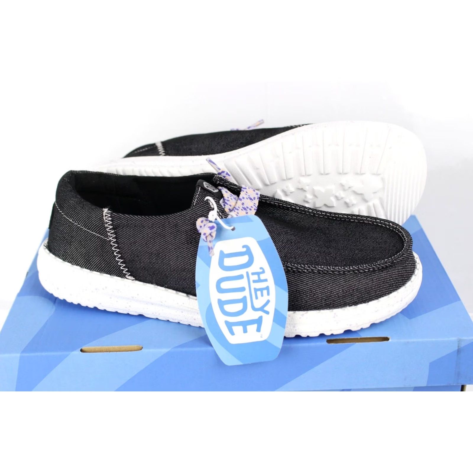 Vintage Hey Dude Women's Wendy Funk Friendship Lace Slip On Black 7 Size ONE SIZE - 2 Thumbnail
