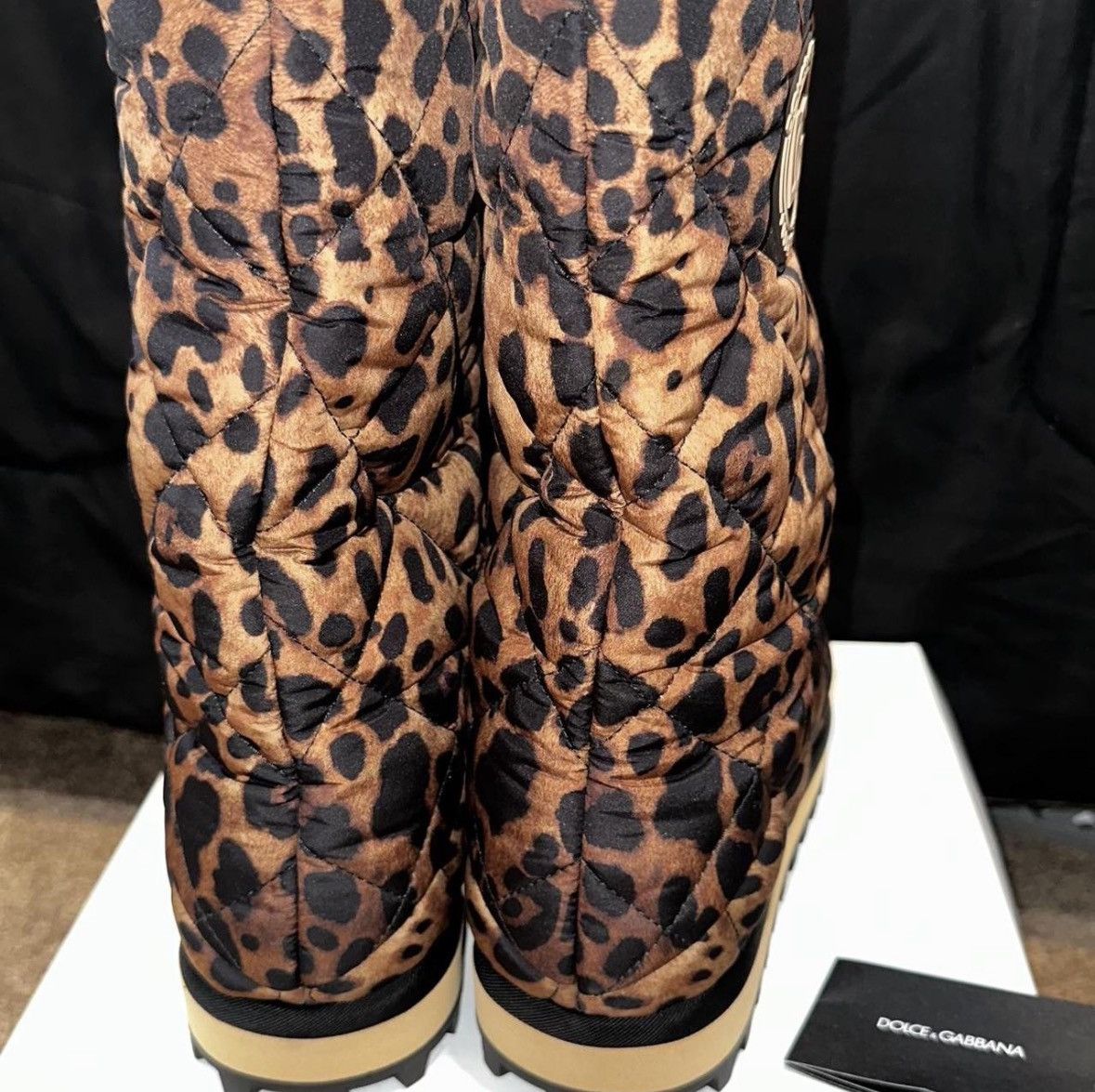 Dolce & Gabbana Leopard Print Nylon City Boots Size US 11 / IT 41 - 3 Thumbnail