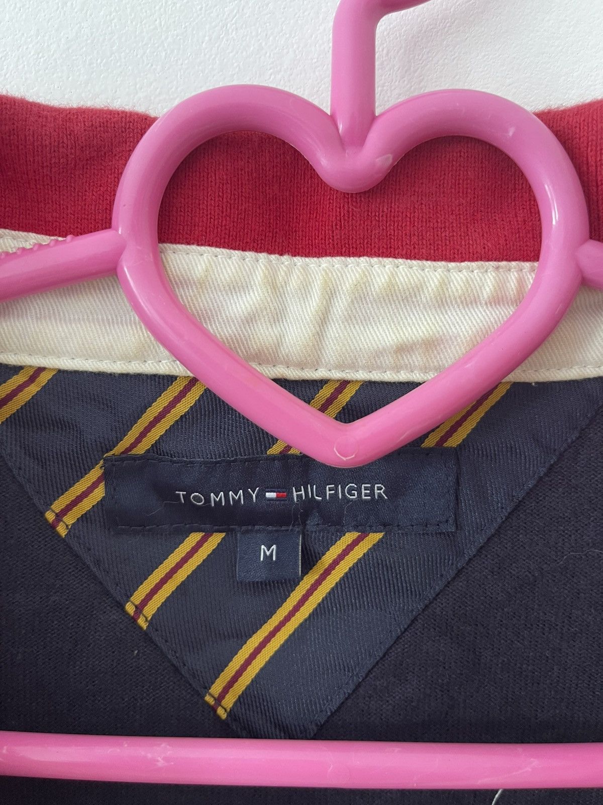 Tommy Hilfiger Rare Vintage TOMMY HILFIGER TH54 Spell Out Double Colar Polo Size US M / EU 48-50 / 2 - 10 Thumbnail