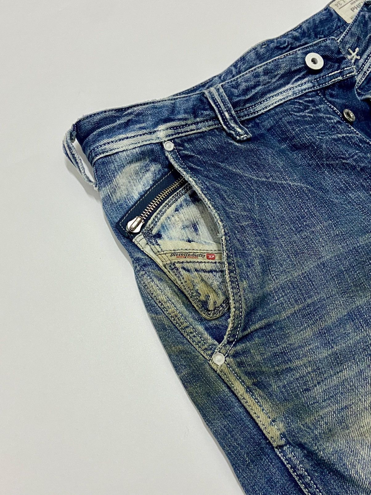 Diesel Diesel PHEYO 008SS Cinch Back Buckle Denim Jeans Men's Size US 29 - 5 Thumbnail