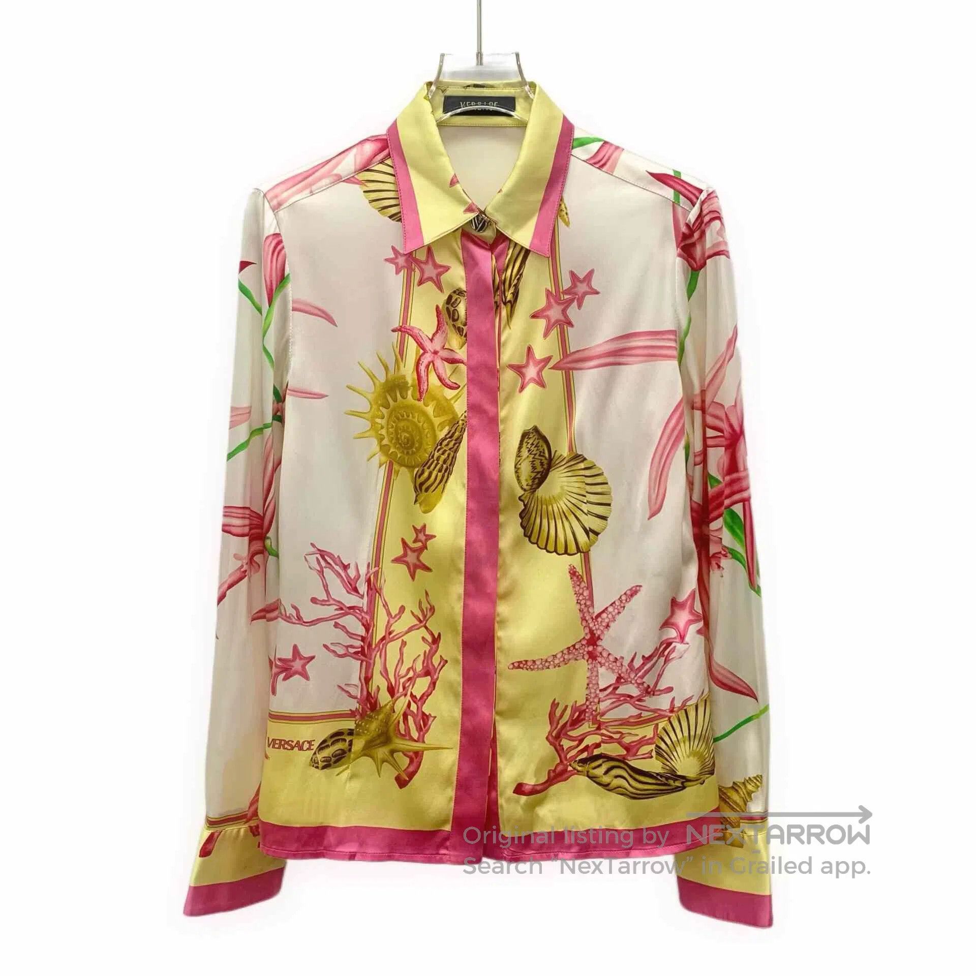 Versace Versace Starfish Shell Print Silk Shirt. Size S / US 4 / IT 40 - 1 Thumbnail