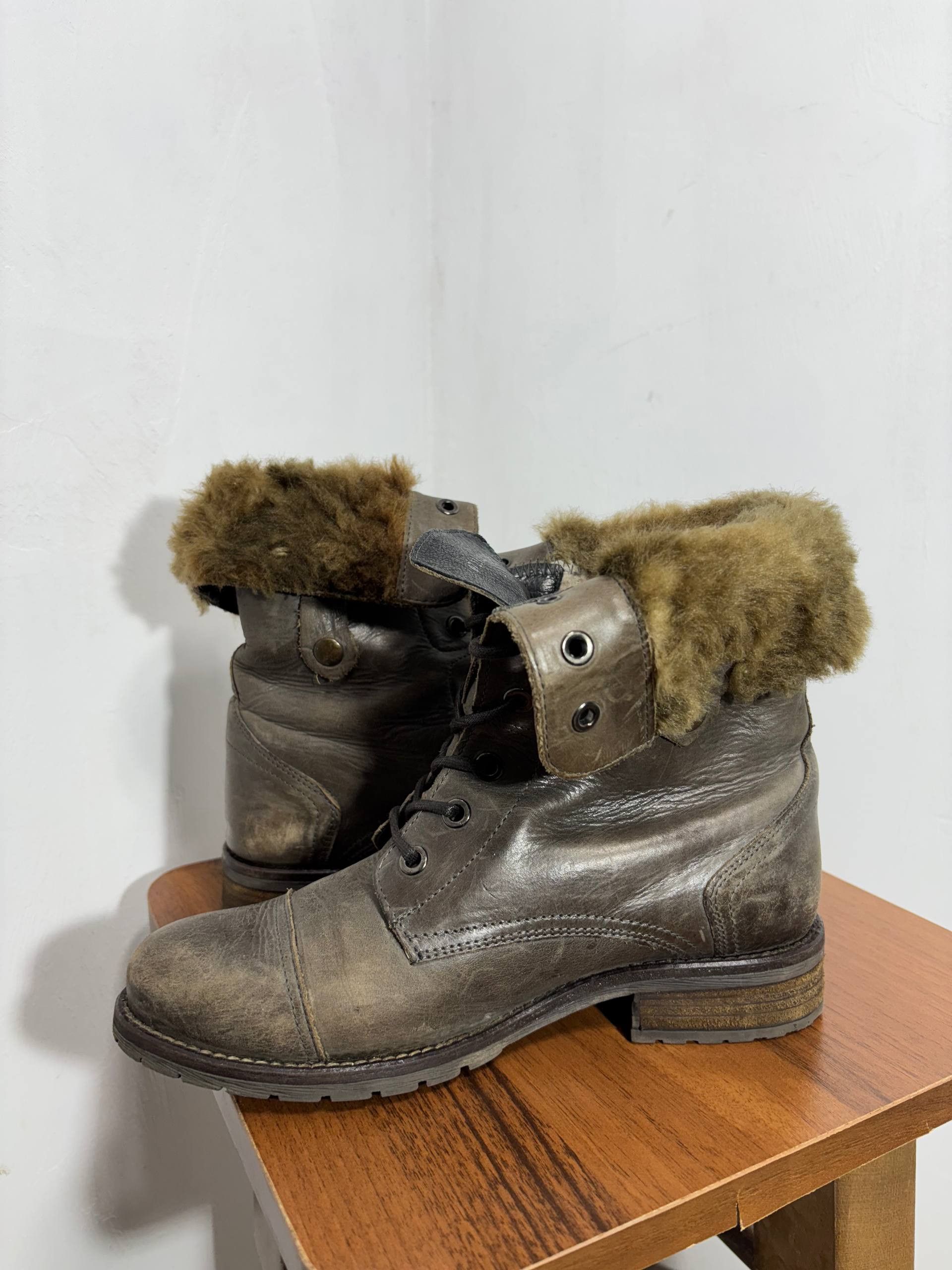 Hysteric Glamour VTG Avant Garde Fur AS 98 Style Leather Boots Shoes Size US 5 / EU 37 - 6 Thumbnail