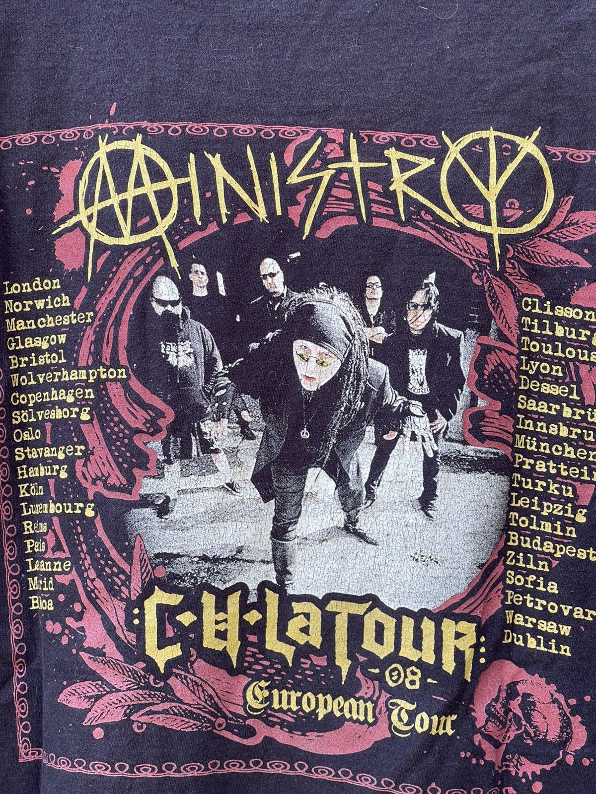 Band Tees 2008 Ministry CH Latour Vintage balck t-shirt Size US XXL / EU 58 / 5 - 17 Thumbnail
