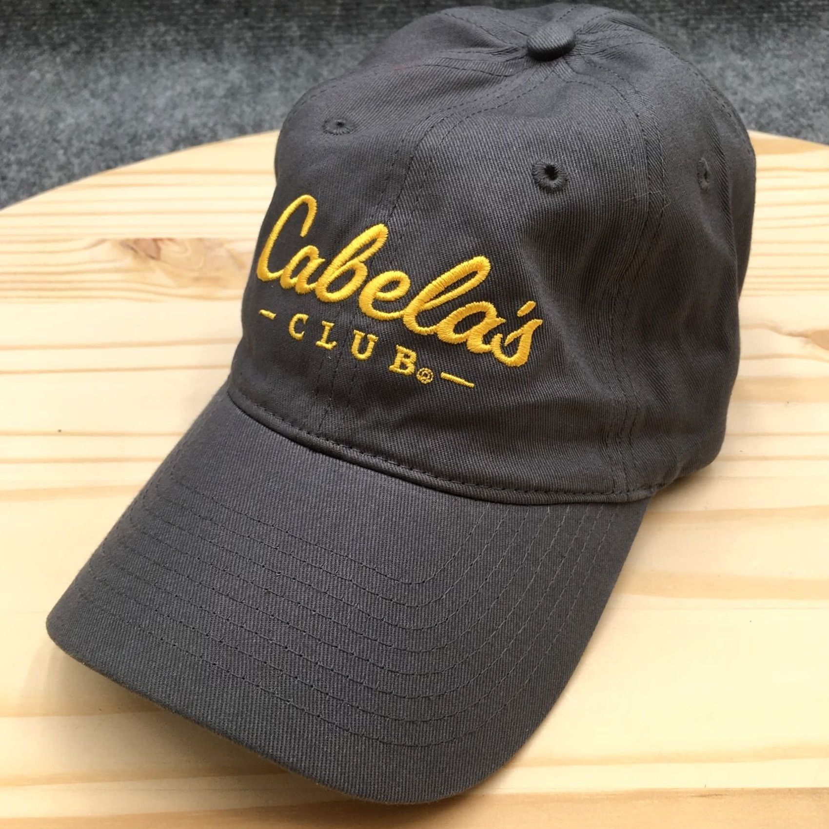 Vintage Cabela's Baseball Cap Hat Mens One Size Grey Adjustable Back Canvas Cotton Back Navy? Size ONE SIZE - 2 Thumbnail