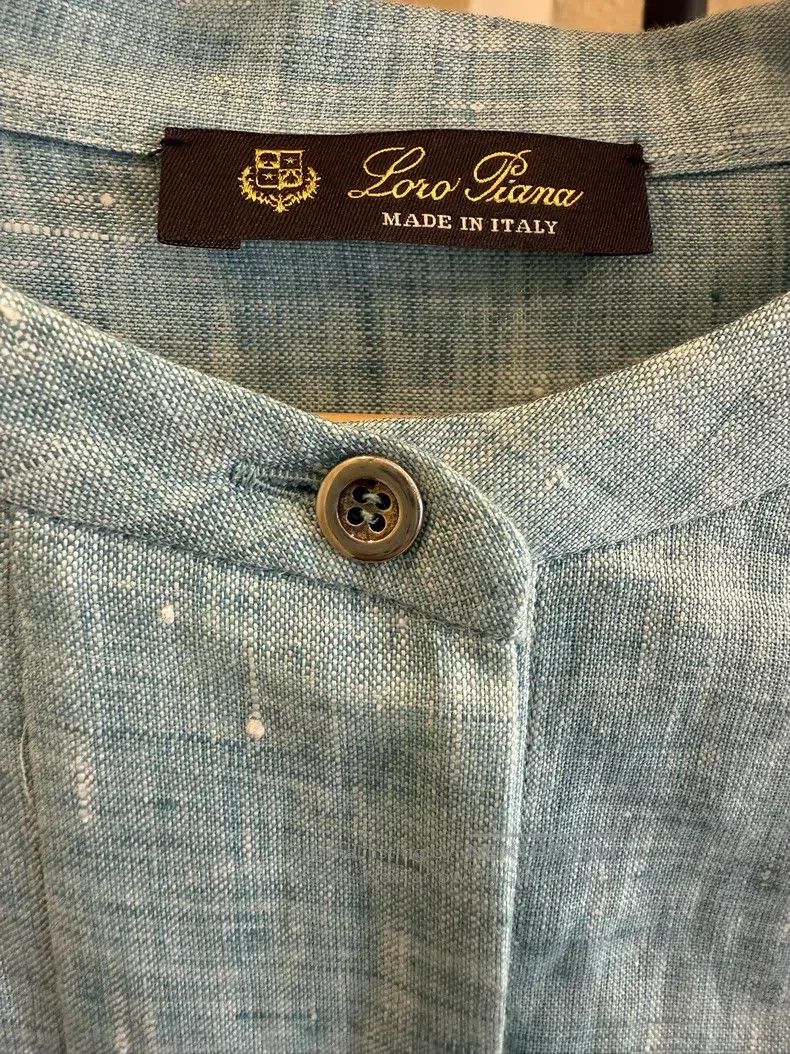 Loro Piana Loro Piana Linen Dress Light Blue Size M / US 6-8 / IT 42-44 - 4 Thumbnail