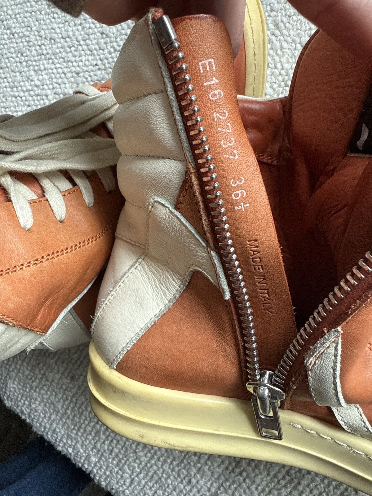 Rick Owens Rick owens geobasket orange/milk Size US 6.5 / IT 36.5 - 7 Thumbnail