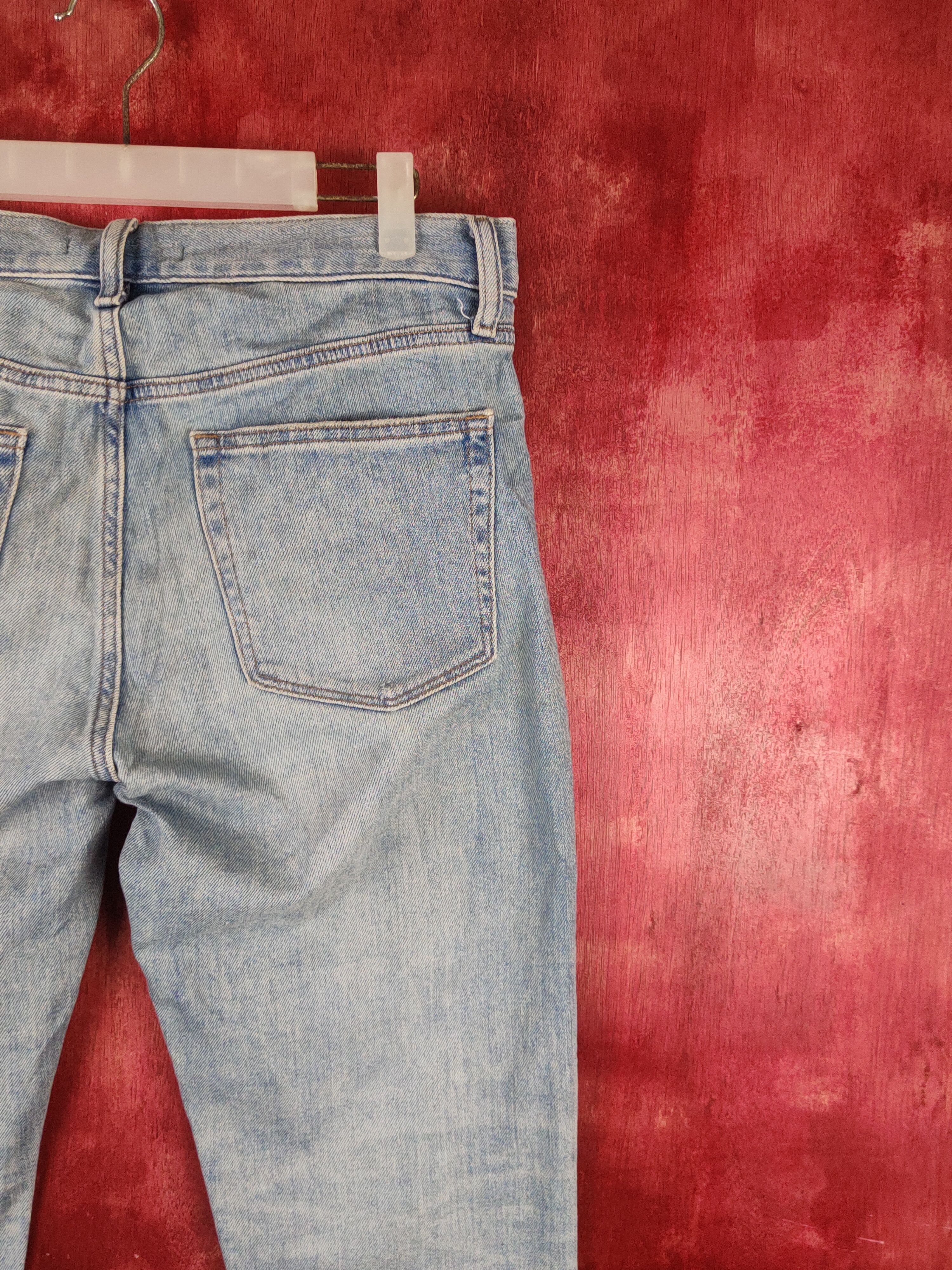 Japanese Brand Uniqlo Blue Faded Distressed Ripped Jeans #S1658 Size US 32 / EU 48 - 10 Thumbnail