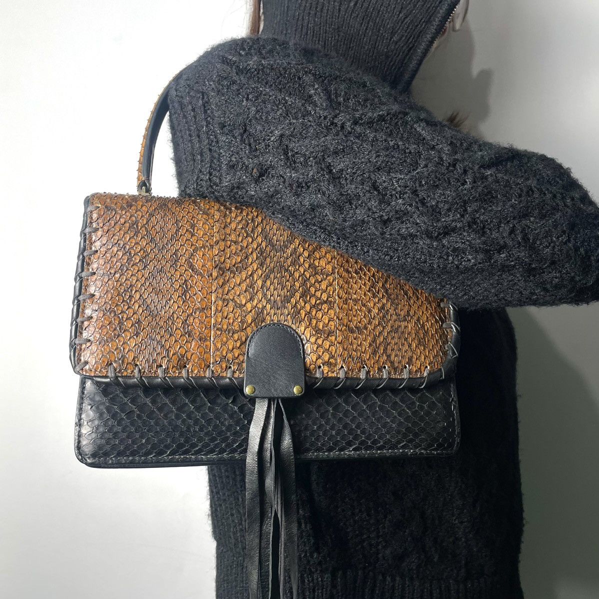 Chloe RARE Chloé Exotic Python Flap Bag Phoebe Philo Era 2003–2006 Size ONE SIZE - 1 Thumbnail