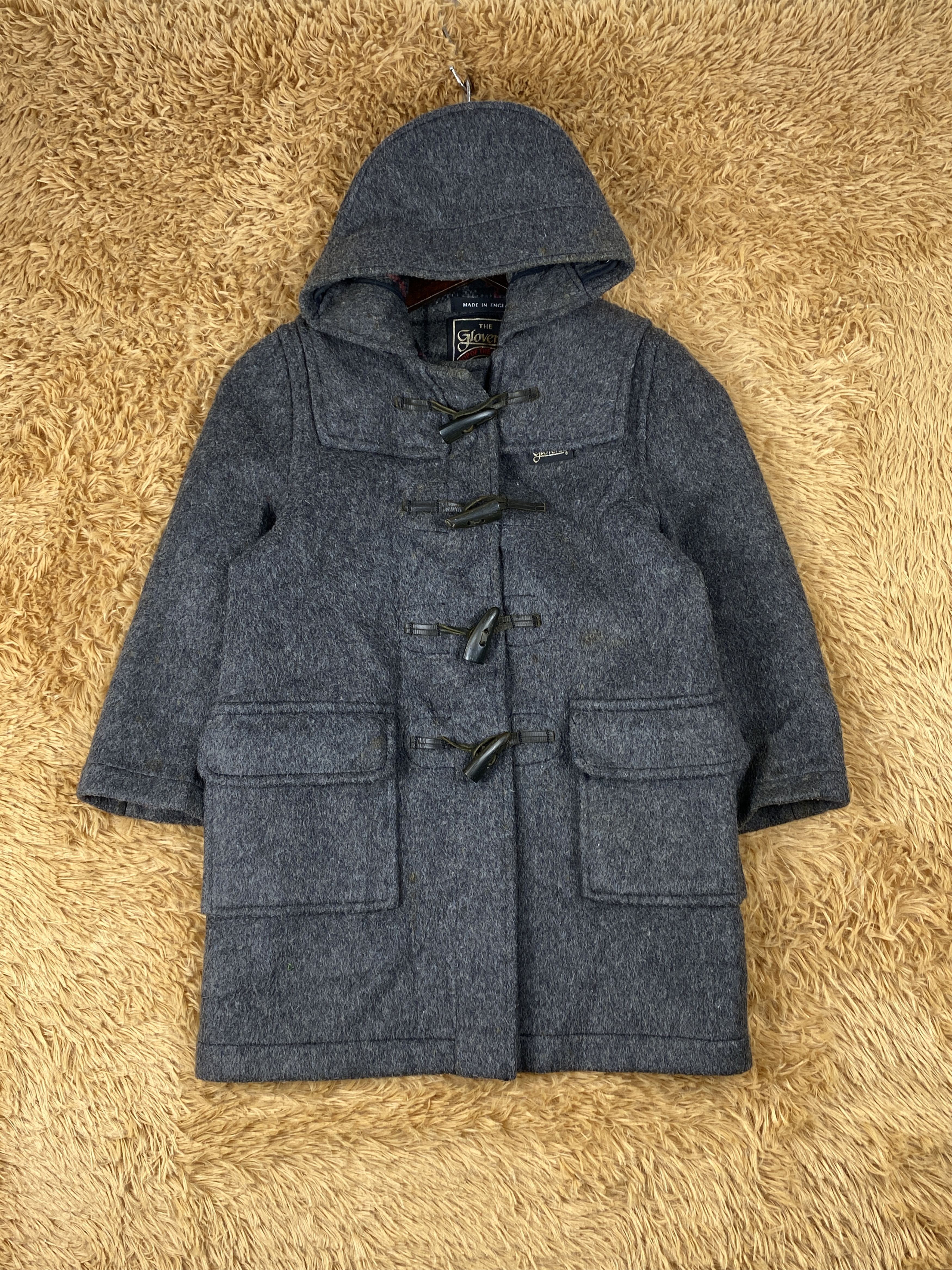 image of Vintage The Gloverall Hoodie Jacket in Dark Grey, Women's (Size XS)