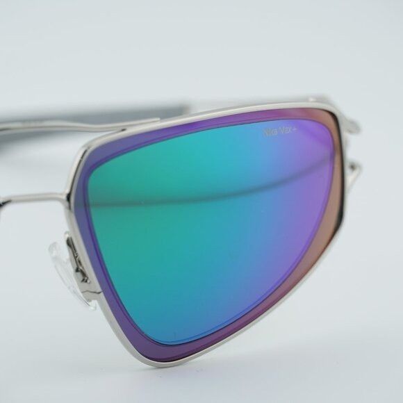 Nike NIKE VEIL EV24048 043 Sunglasses Silver Geometric Frame Size ONE SIZE - 8 Thumbnail