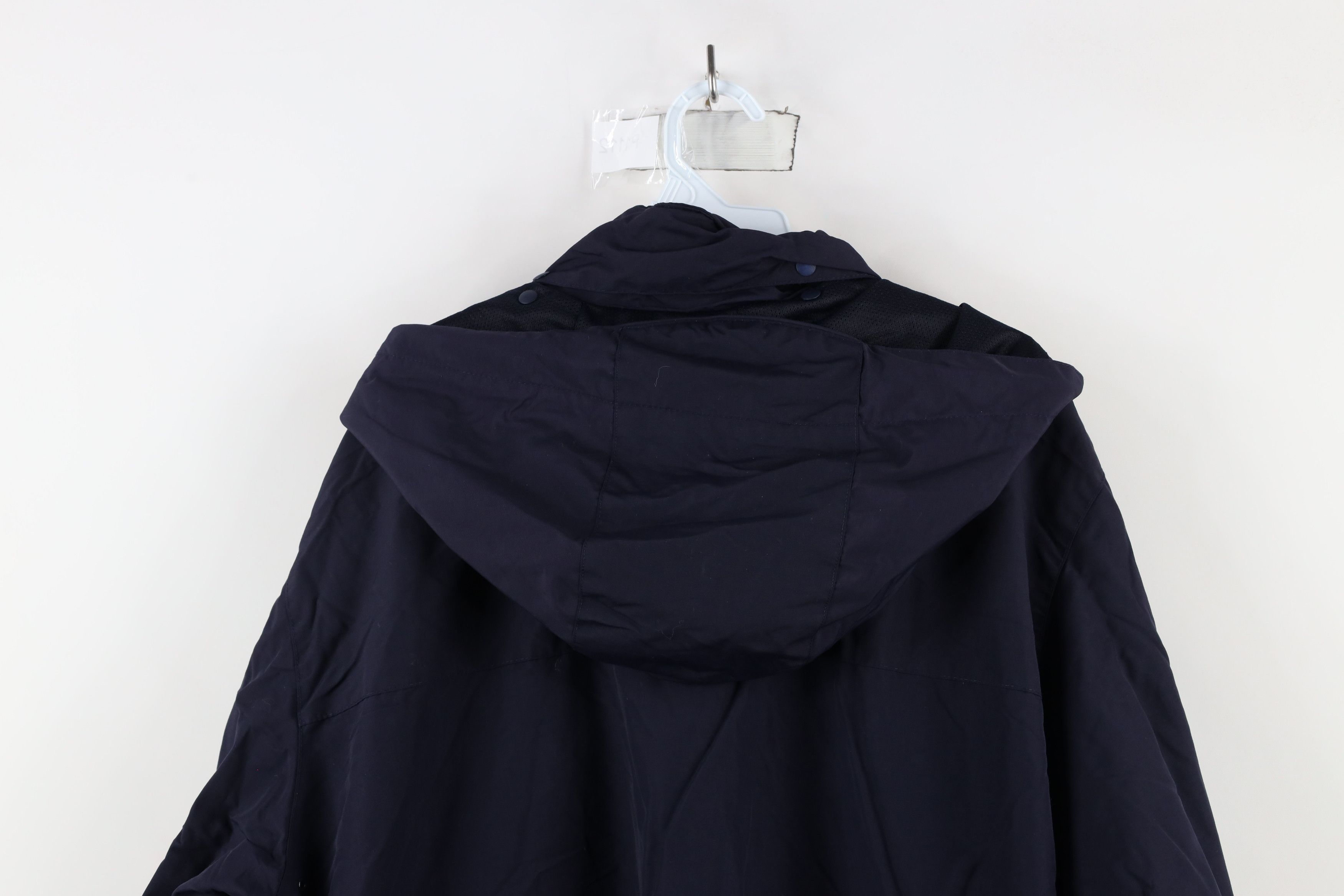Lands' End × Vintage Vintage 90s Lands End Full Zip Hooded Rain Jacket Navy Blue Size US XL / EU 56 / 4 - 15 Thumbnail