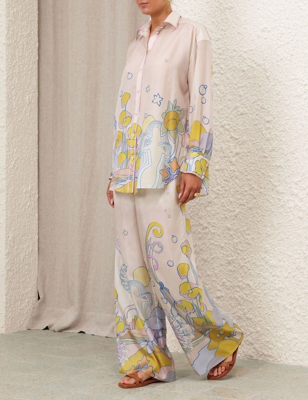 Zimmermann oc11z0525 Pop Relaxed Shirt in Multicolor Size S / US 4 / IT 40 - 3 Thumbnail
