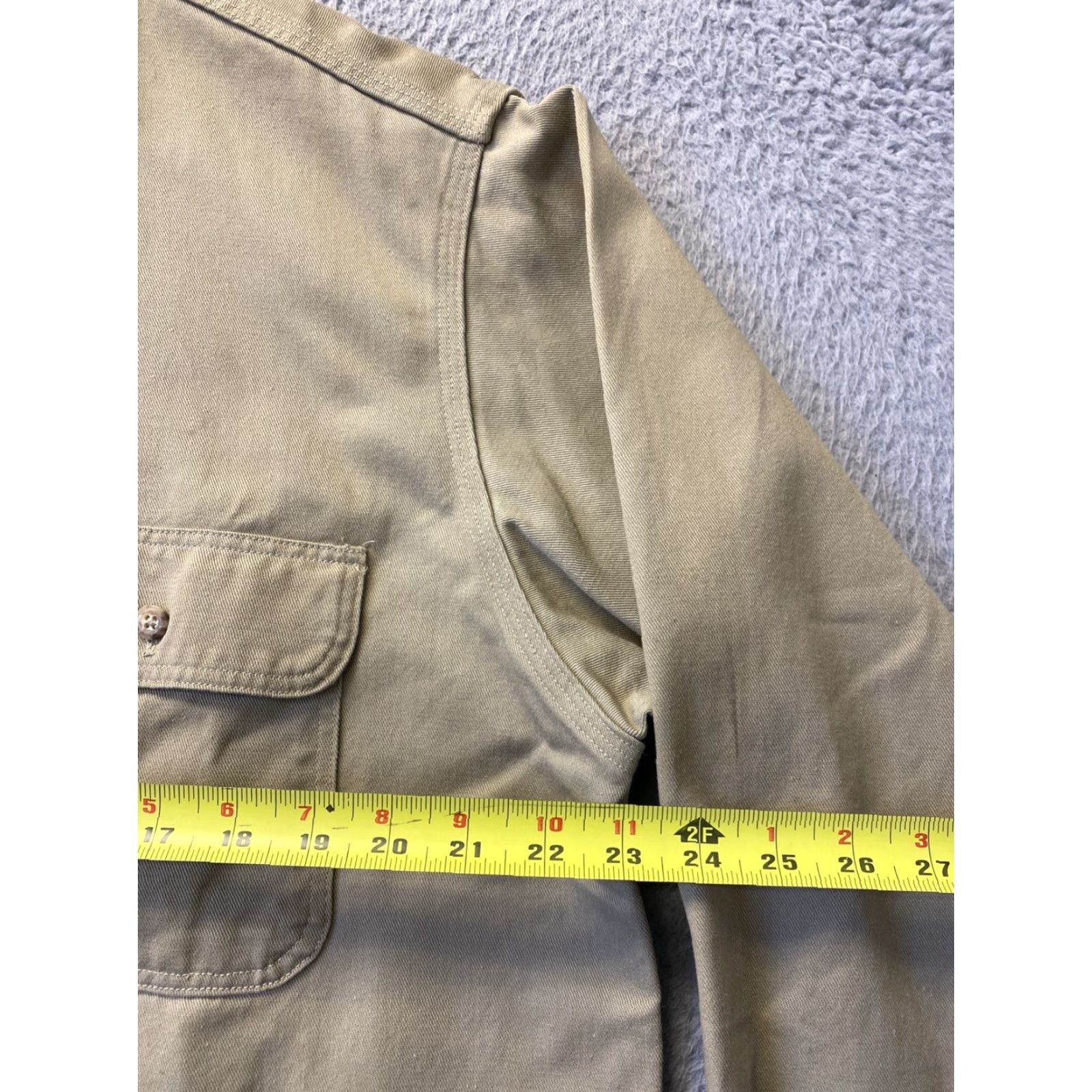 Carhartt VINTAGE Carhartt Outdoor Rugged Shirt Men Large Khaki Cotton Twill Casual Fall Winter Spring Size US L / EU 52-54 / 3 - 4 Thumbnail