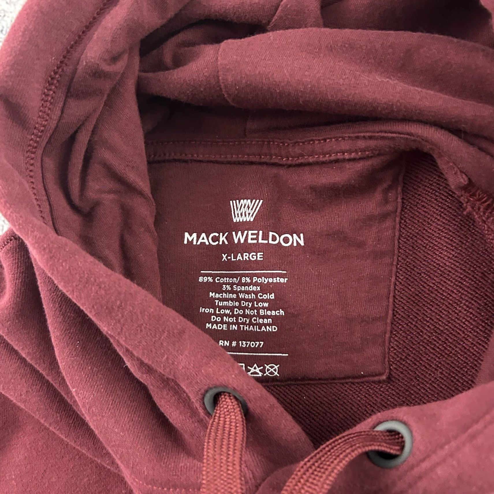 Vintage Mack Weldon Sweatshirt Pullover Ace Hoodie Mens XL Red Size US XL / EU 56 / 4 - 4 Thumbnail