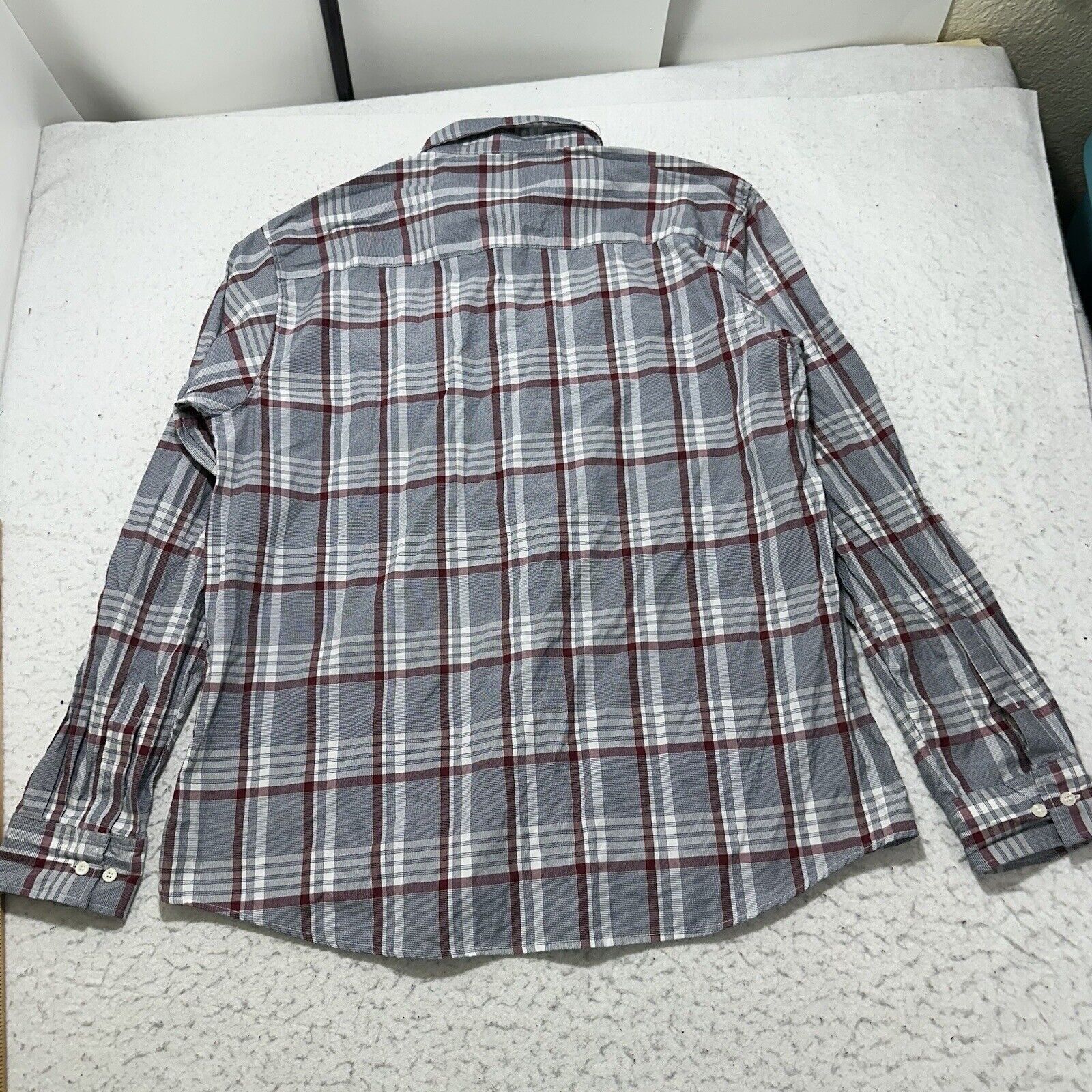Sahara Club Sahara Club XL Button Down Pocket Dress Shirt Gray Red Plaid Size US XL / EU 56 / 4 - 9 Thumbnail
