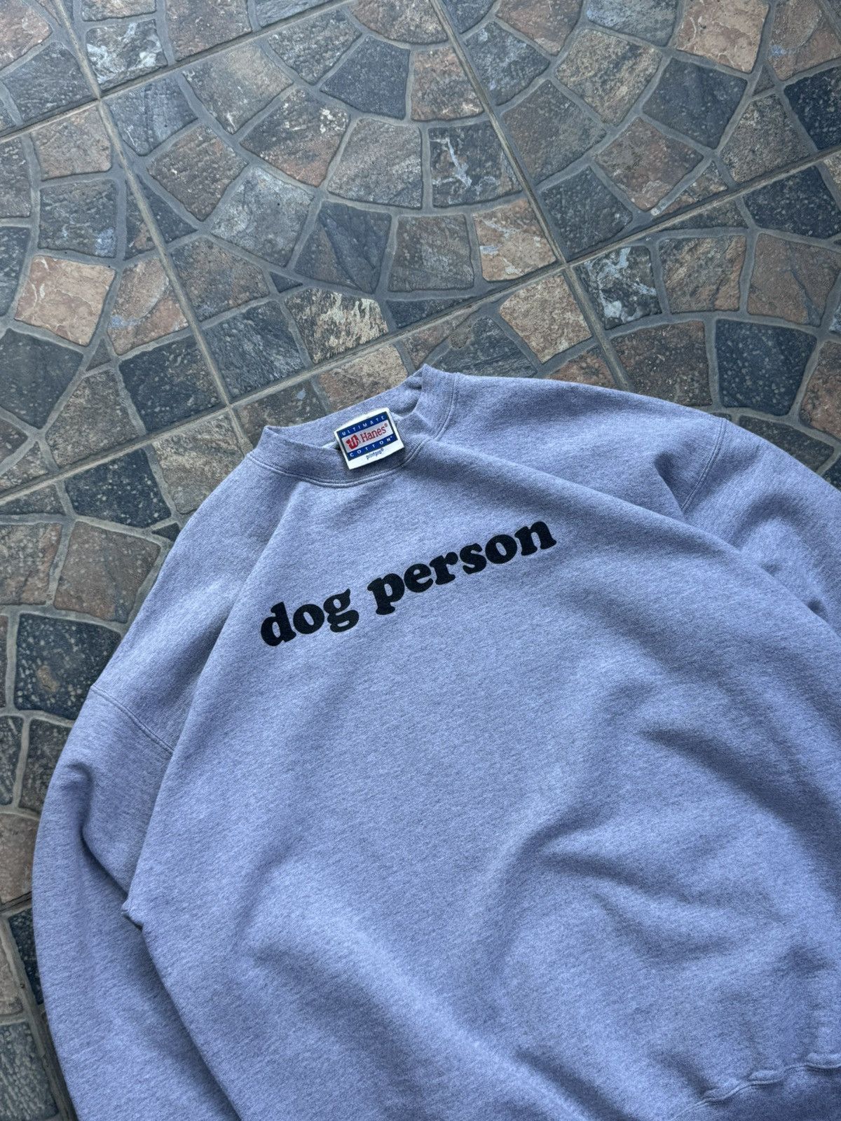 Hanes × Vintage Vintage DOG PERSON Heavy Cotton Sweatshirt Rare Y2K Drip Size US M / EU 48-50 / 2 - 4 Thumbnail