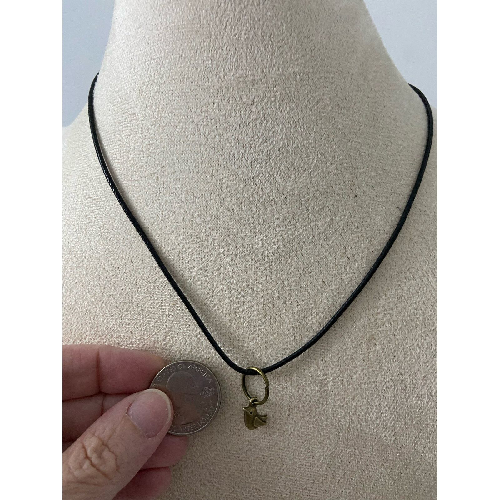 Handmade bird pendant necklace brass tone Size ONE SIZE - 3 Thumbnail