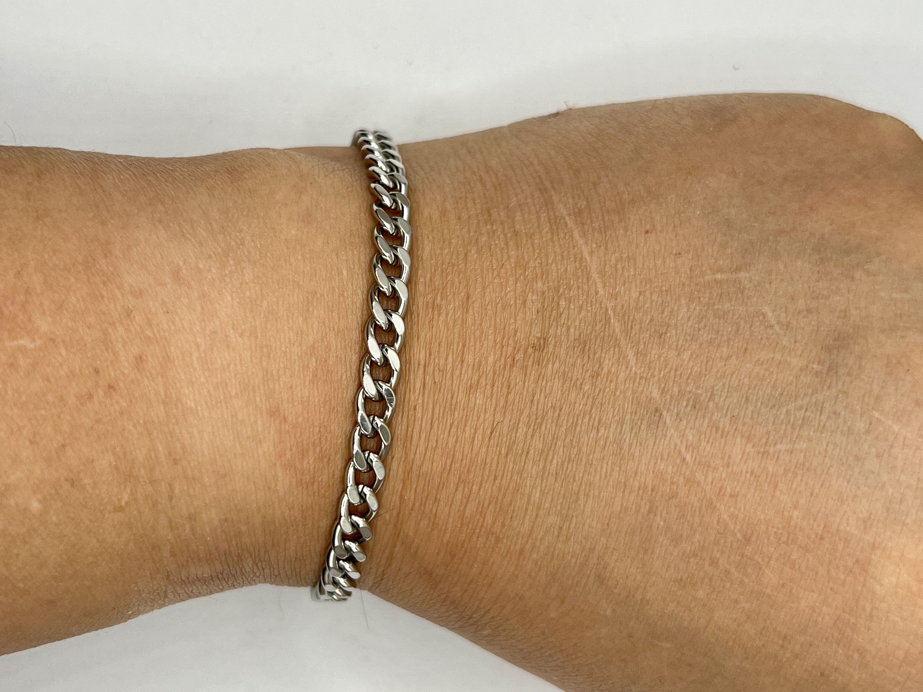 Other Cuban Silver Chain Stainless Steel Bracelet Size ONE SIZE - 4 Thumbnail
