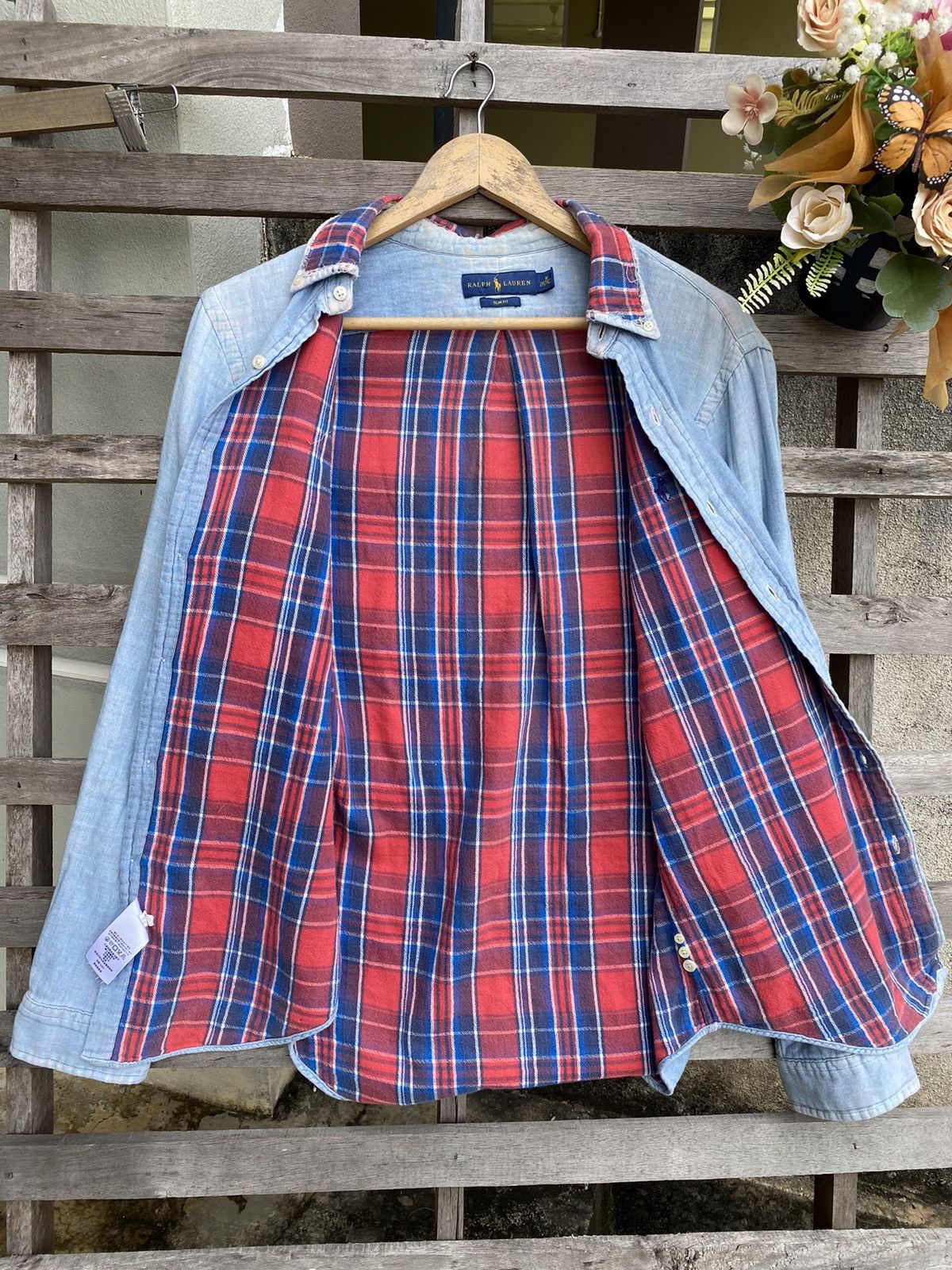 Vintage Vintage Polo Ralph Lauren Inner Flannel Shirt - distressed Size US M / EU 48-50 / 2 - 14 Thumbnail