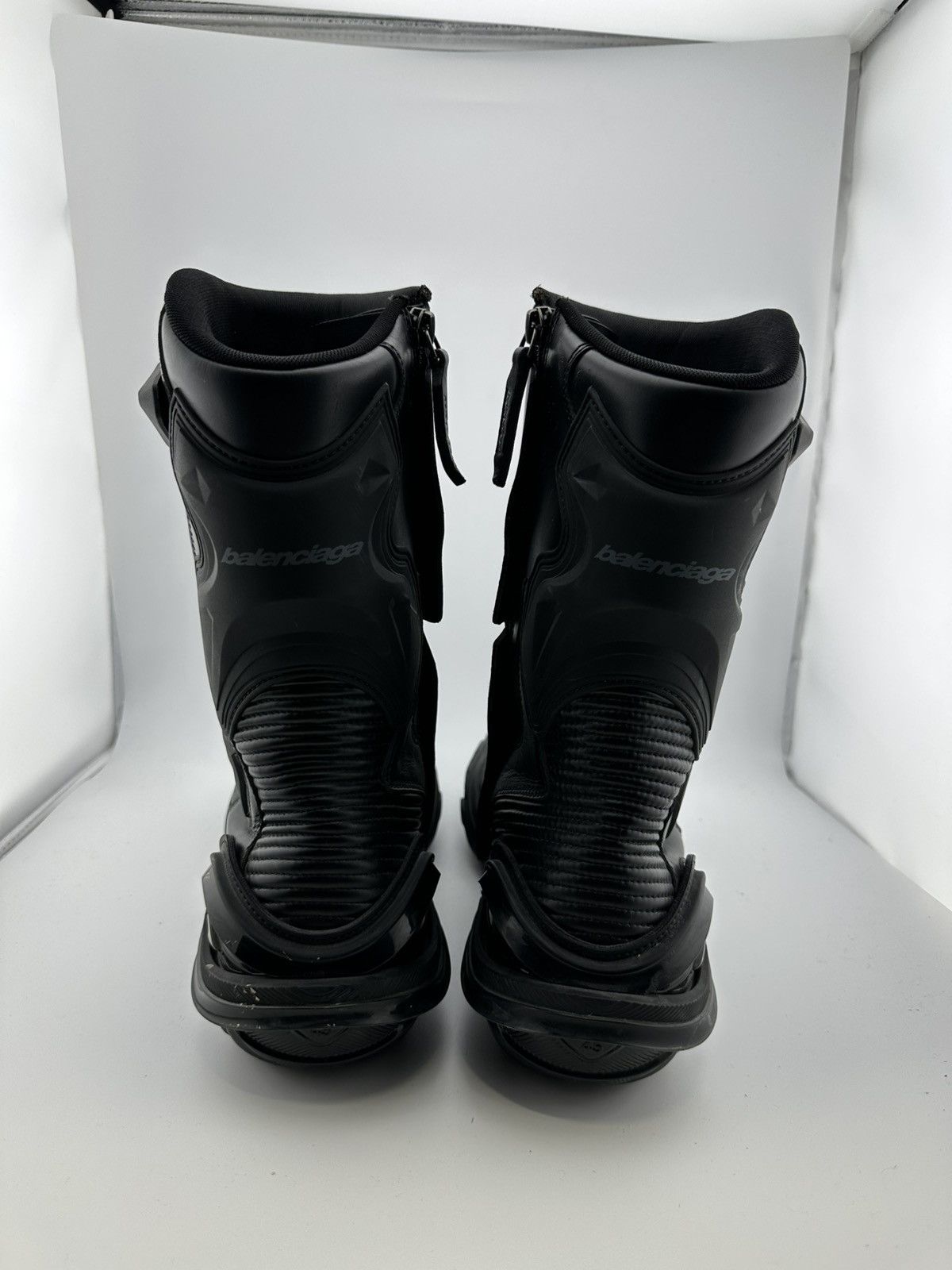 Balenciaga *WORN BY YE* Unreleased color BALENCIAGA TYREX MOTO BOOTS Size US 11 / EU 44 - 4 Thumbnail