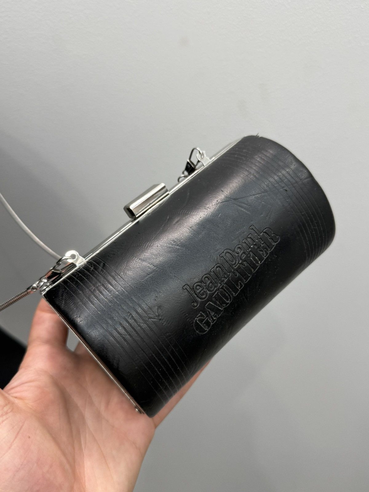Jean Paul Gaultier Jean Paul Gaultier JPG Cylinder Black Clutch Bag Size ONE SIZE - 1 Thumbnail