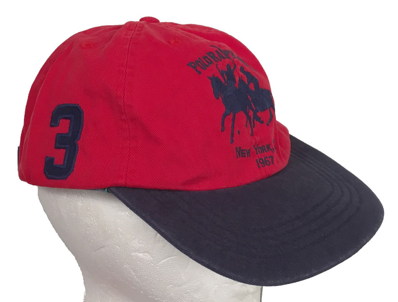 Polo Ralph Lauren NEW VINTAGE Polo Ralph Lauren Baseball Hat! Red Big Pony Size ONE SIZE - 1 Thumbnail