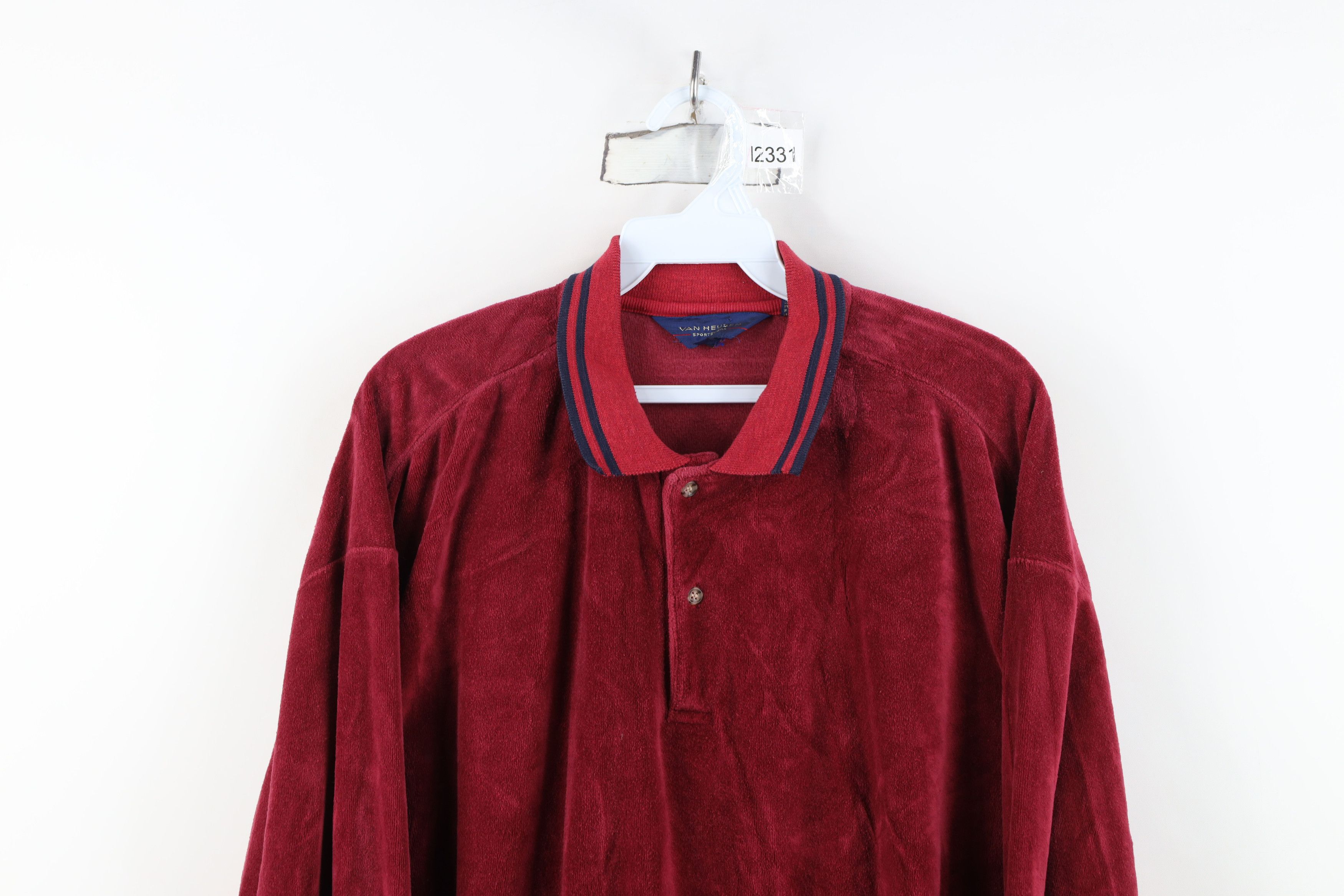 Vintage Vintage 70s Streetwear Collared Pullover Long Sleeve Polo Size US XL / EU 56 / 4 - 2 Thumbnail