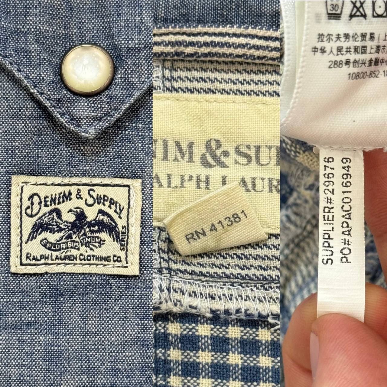 Denim & Supply Ralph Lauren × Polo Ralph Lauren Denim & Supply Ralph Lauren Patchwork Shirt Size US XS / EU 42 / 0 - 8 Thumbnail