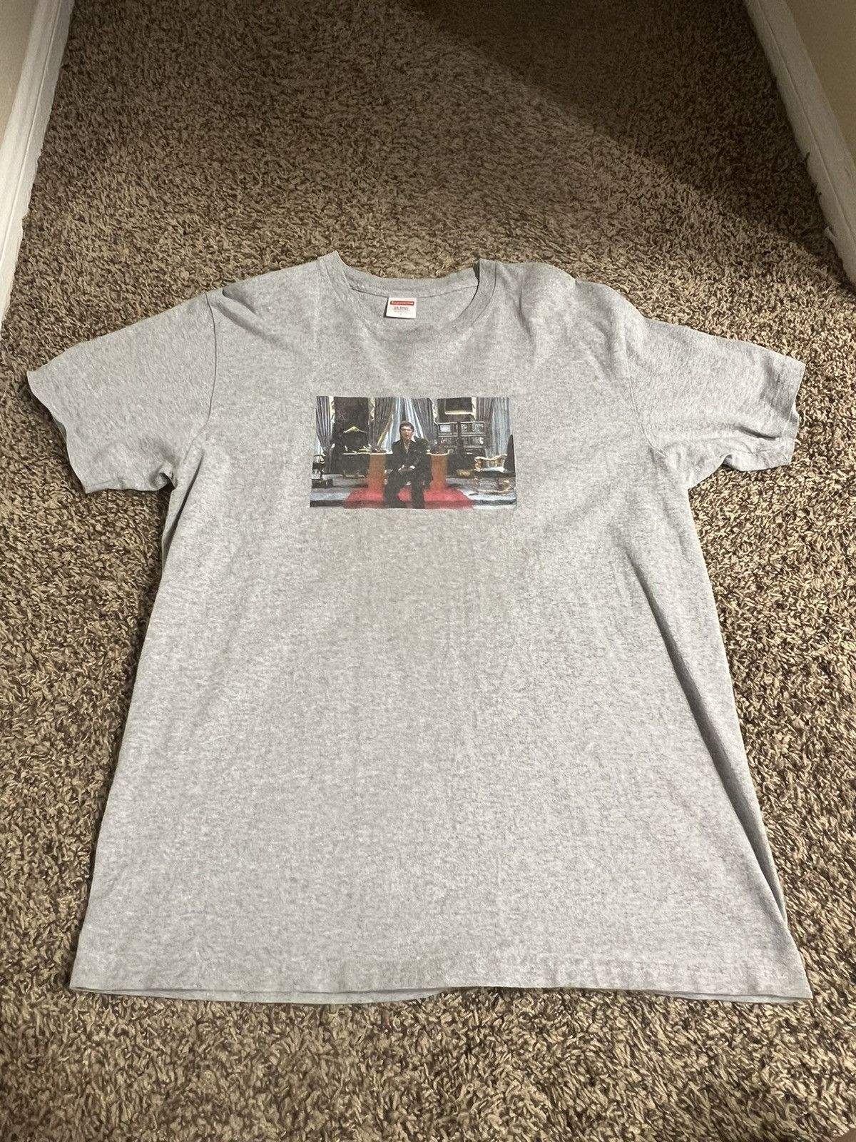 image of Supreme Scarface Friend Tee Large in Grey, Men's