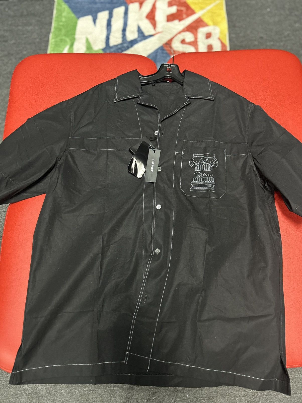 Versace Embroidered La Colonna Shirt