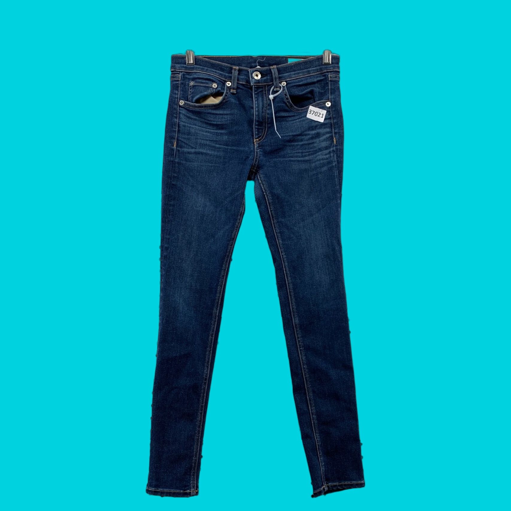 Rag & Bone rag & bone Skinny Ankle Denim Jeans Womens Size 27 Blue Stretch fits 28x27 Denim Jeans Womens 27 Rag & Bone Skinny Ankle Blue Stretch Womens 27 Size 27" / US 4 / IT 40 - 1 Thumbnail