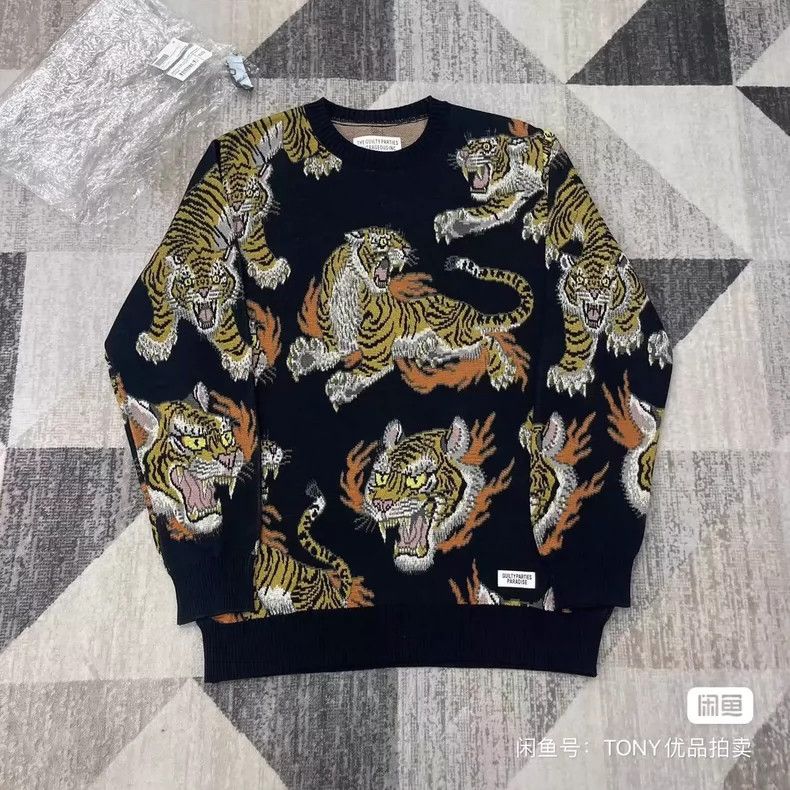Wacko Maria wacko maria Nissan full print tiger knitted sweater 2503-Ne Size US L / EU 52-54 / 3 - 1 Thumbnail