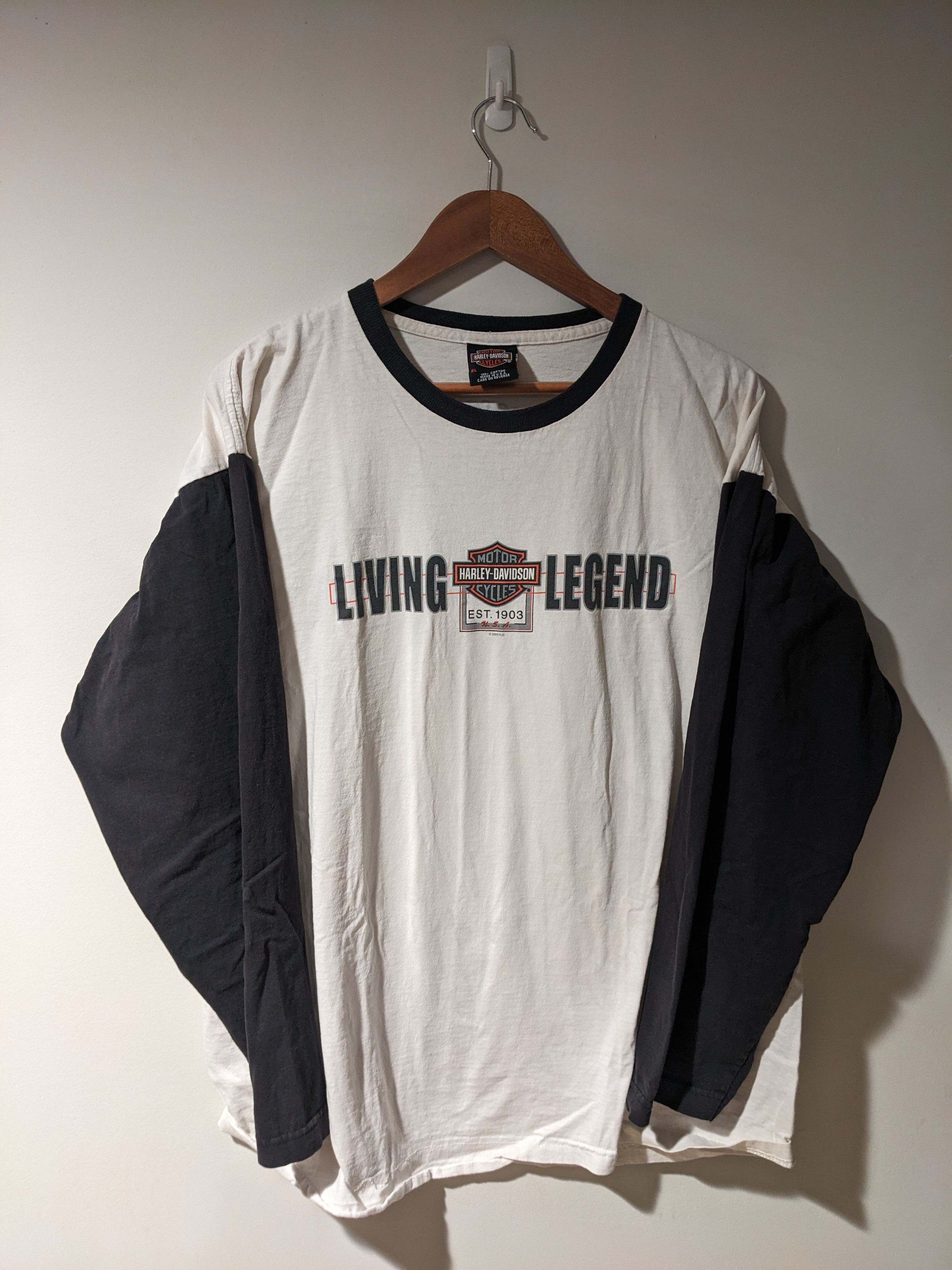 Harley Davidson × Vintage Vintage 2005 Harley Davidson Living Long-Sleeve T-Shirt Size US XL / EU 56 / 4 - 1 Thumbnail
