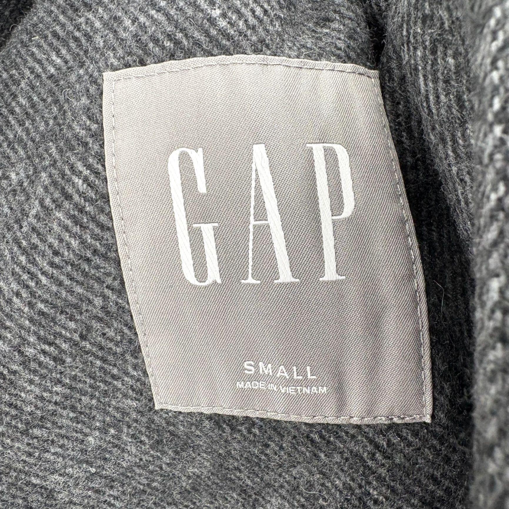 Gap Gap Blazer Mens Small Gray Herringbone Relaxed Wool Sport Coat Jacket Italian Size 36R - 6 Thumbnail