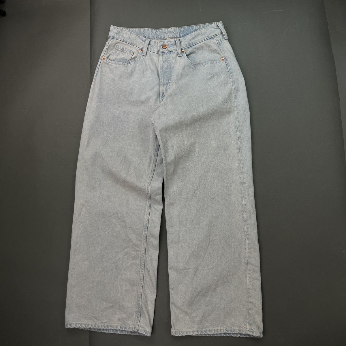 Designer Wide Leg Baggy Jeans Size US 31 - 1 Thumbnail