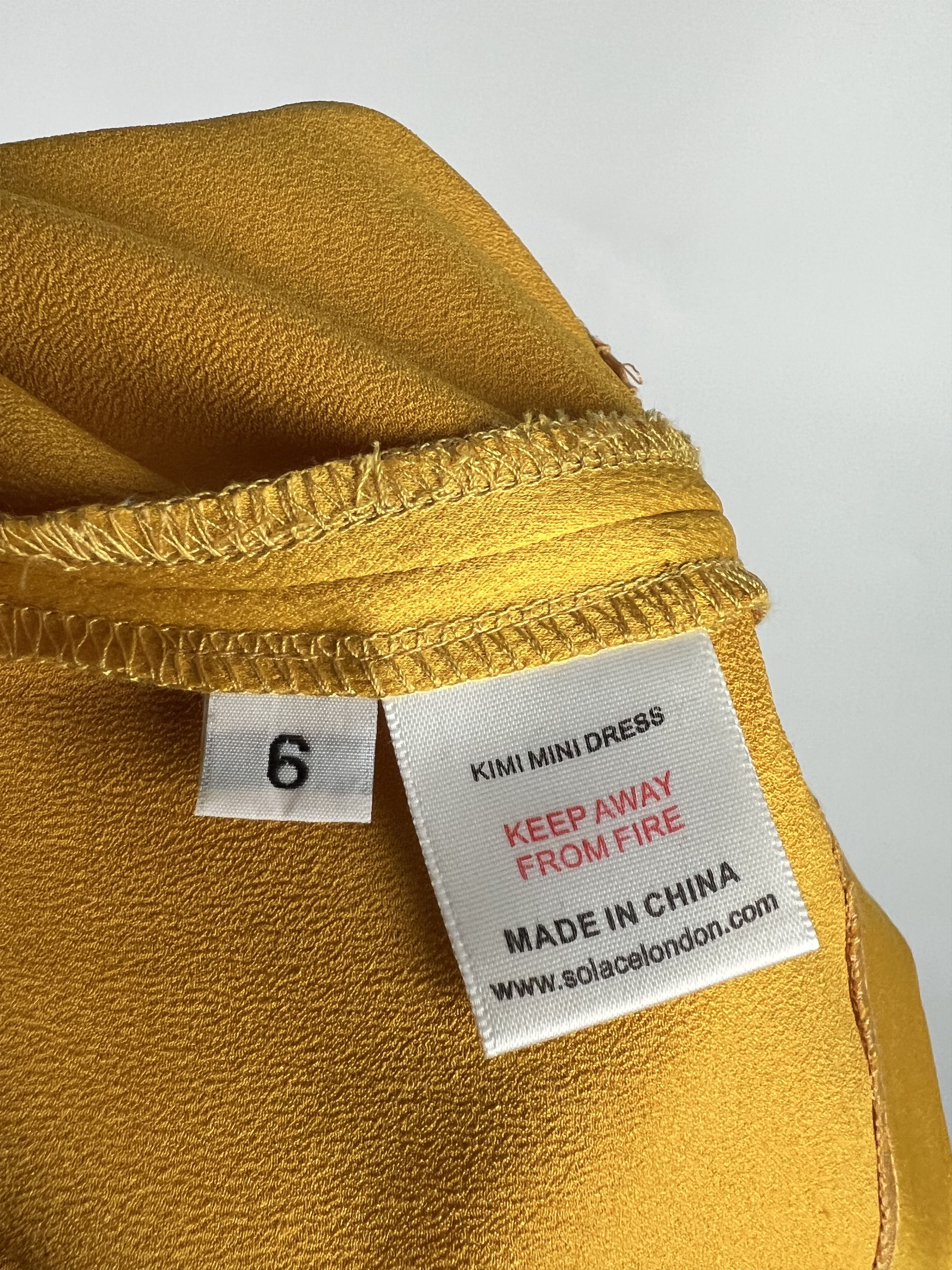 Solace London Solace London Yellow Kimi Mini Dress Size US6 Size M / US 6-8 / IT 42-44 - 8 Thumbnail