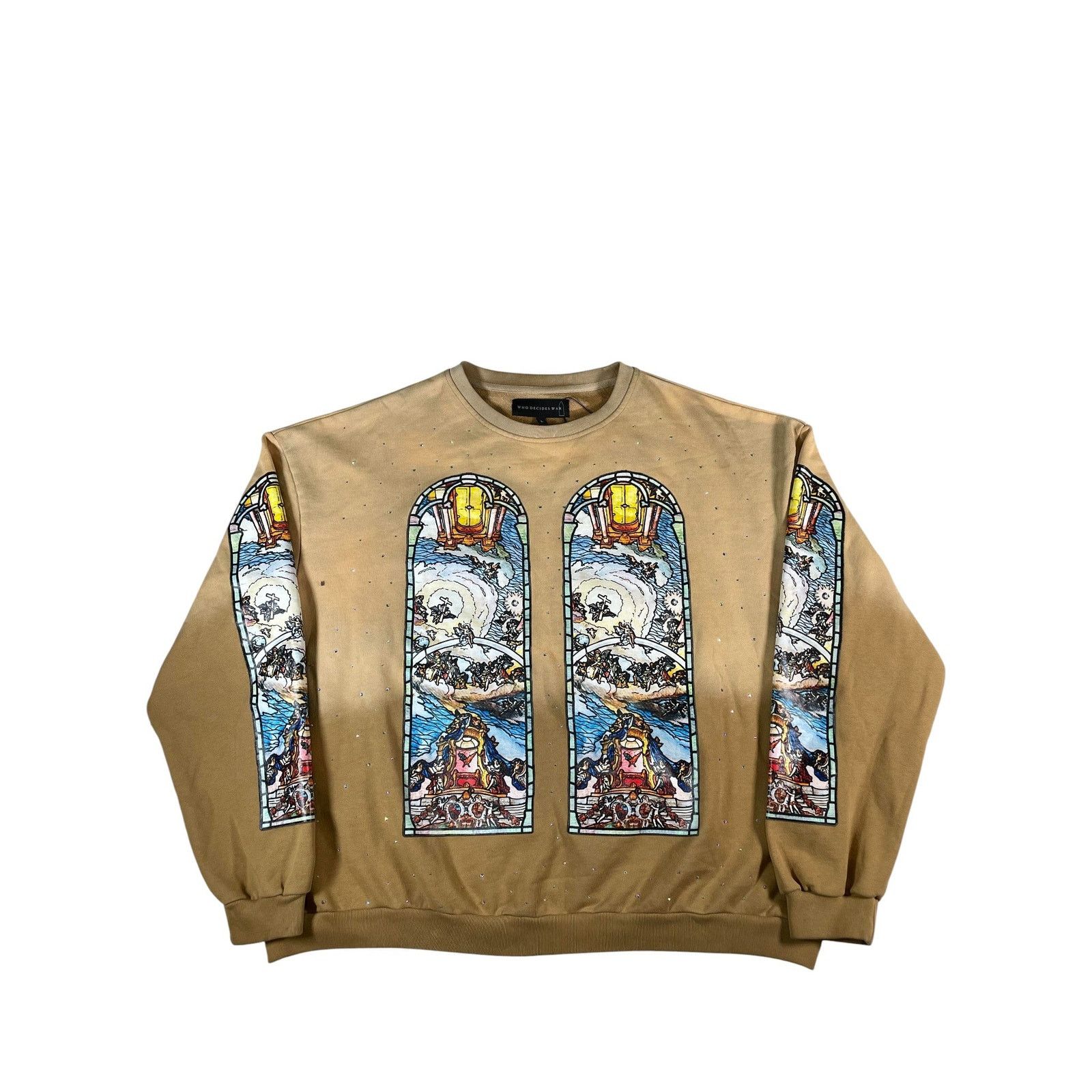 Who Decides War Who Decides War 'Chalice' Tan Crewneck Size US L / EU 52-54 / 3 - 1 Thumbnail