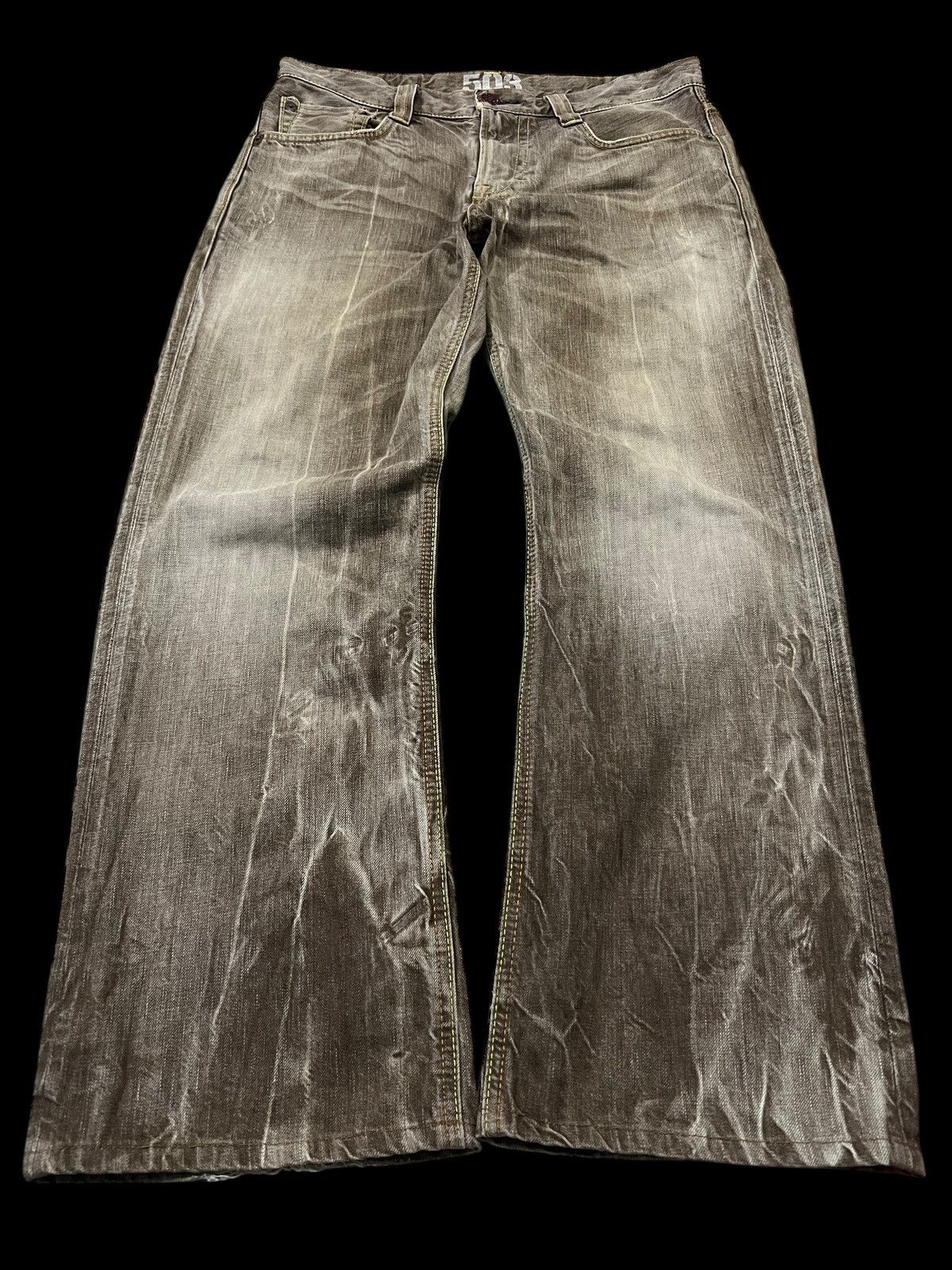 Edwin 💥FLARE💥VINTAGE EDWIN 503 BLUE TRIP FADED DENIM VERY RARE Size US 33 - 1 Thumbnail