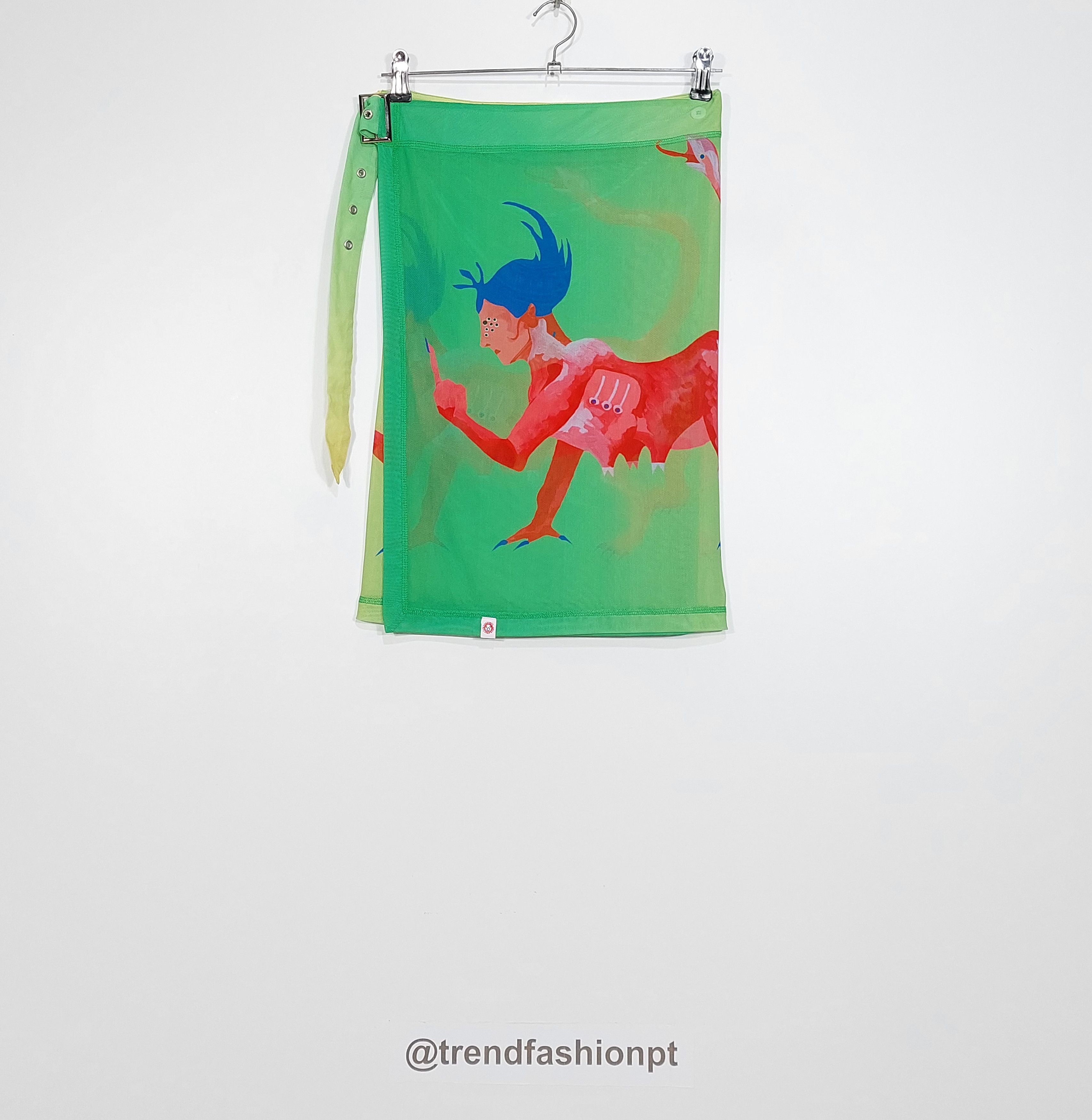Charles Jeffrey LOVERBOY mesh graphic wrap skirt - multi XS Size 25" / US 0 / IT 36 - 1 Thumbnail