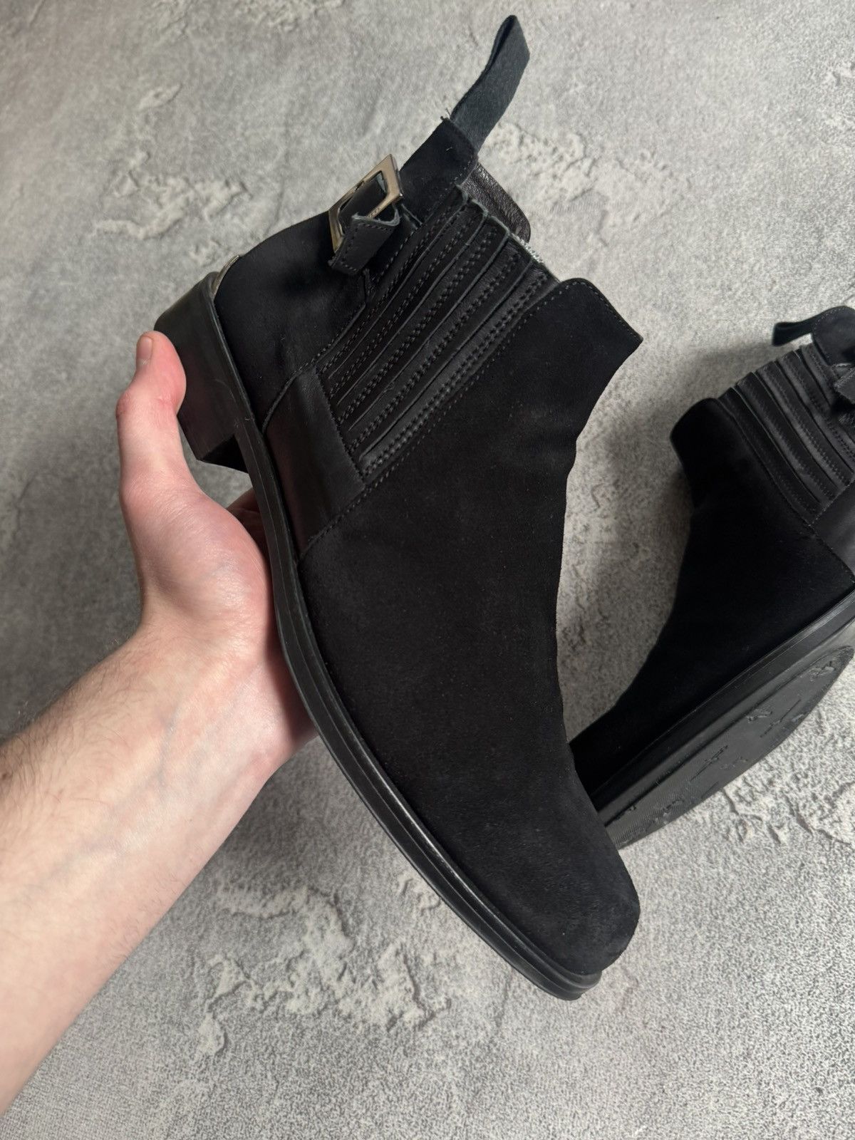 Other Cesare Paciotti 27.5cm suede black ankle boots shoes western Size US 9.5 / EU 42-43 - 7 Thumbnail