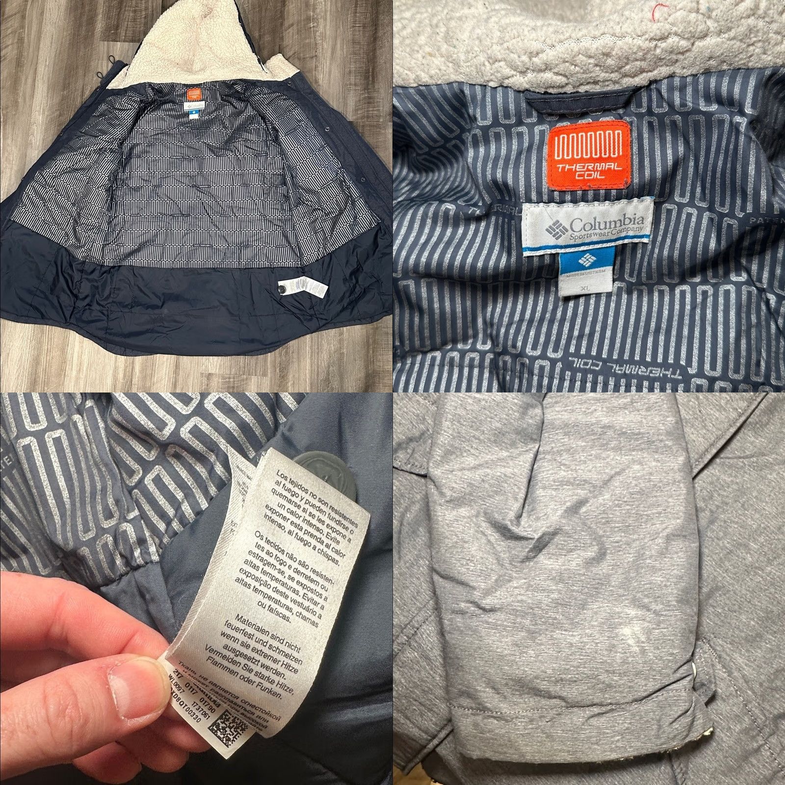 Vintage VINTAGE Columbia Penn Creek Thermal Coil Jacket XL Women Gray Nylon Polyester 70/30 Basic Jacket 30.5" Length Mens Womens Girls Boys Size XL / US 12-14 / IT 48-50 - 8 Thumbnail