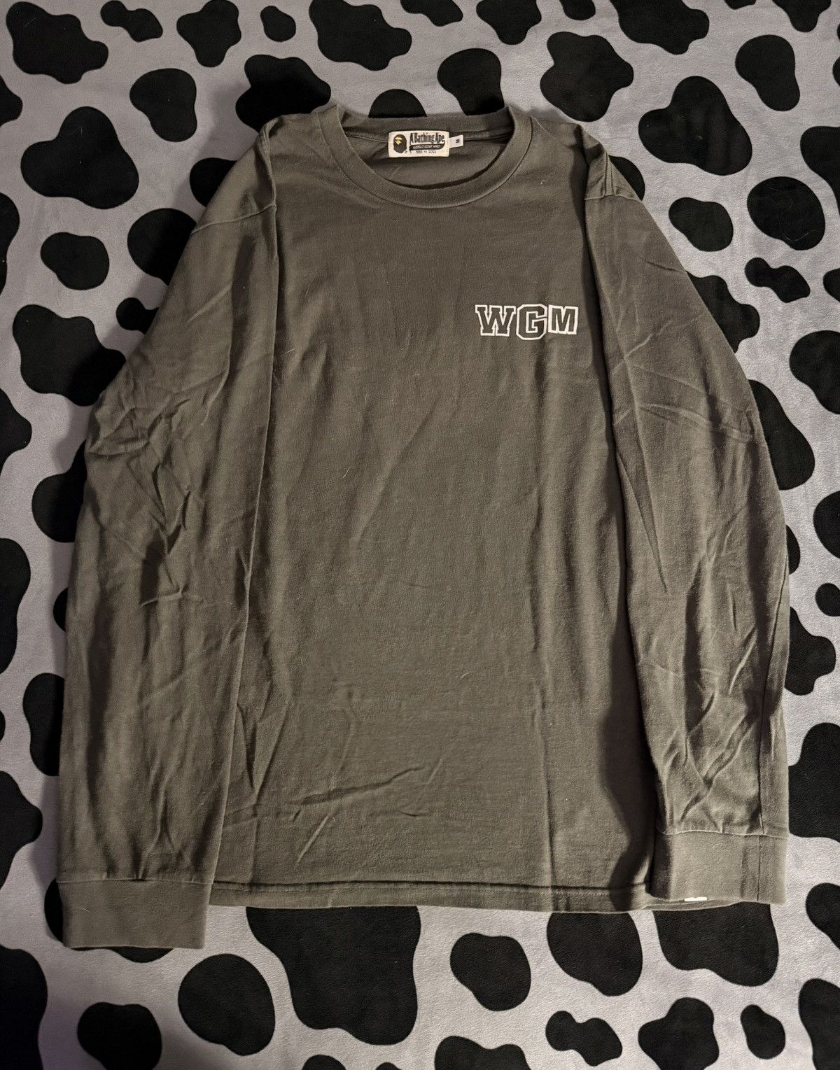 Bape FW13 BAPE Grey WGM Shark Mouth Outline Longsleeve Size US M / EU 48-50 / 2 - 1 Thumbnail